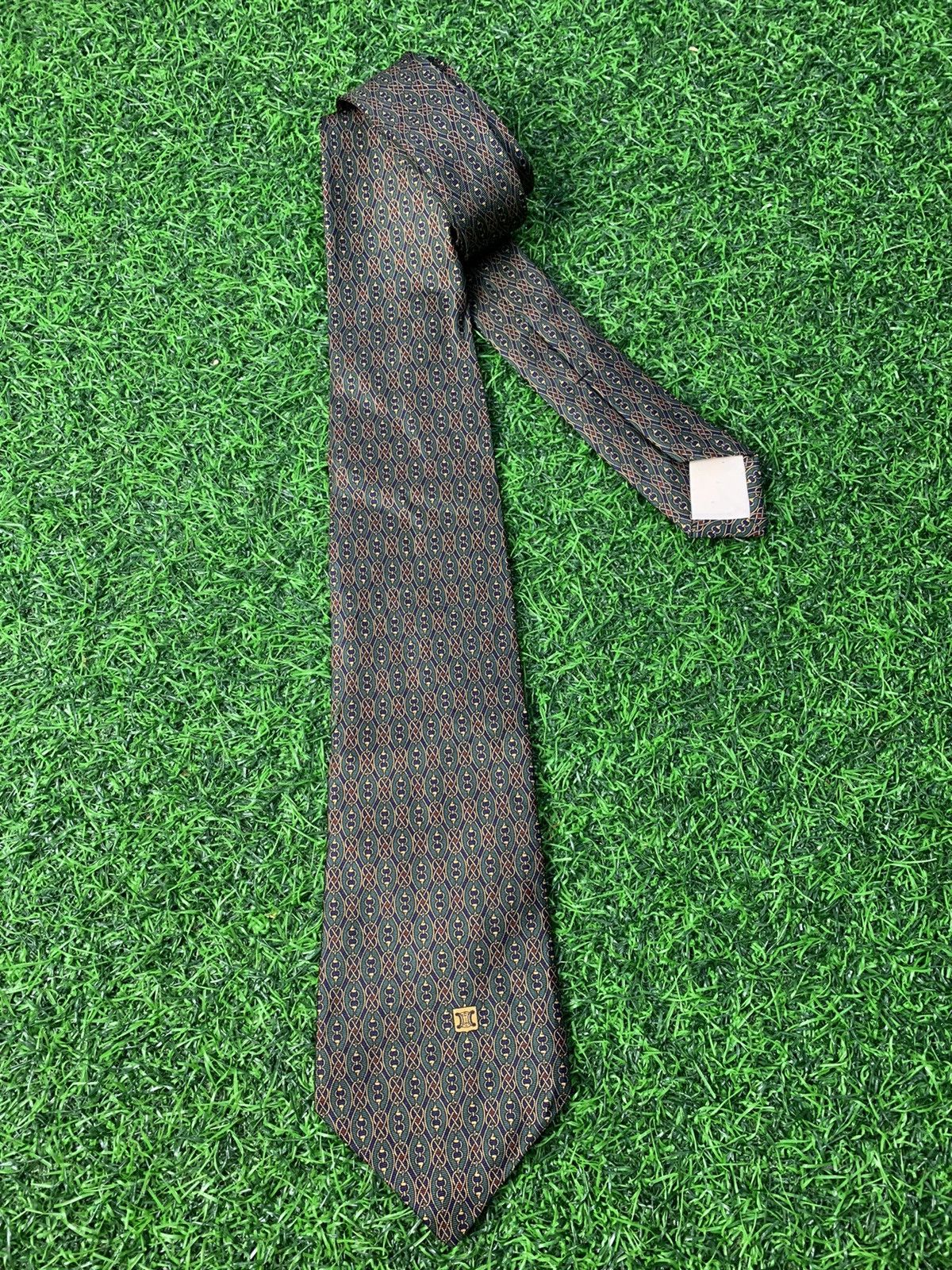 Celine Celine Paris Made in Spain Silk Neck Tie Size ONE SIZE - 1 Thumbnail