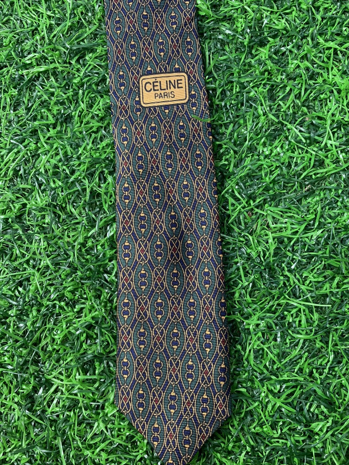 Celine Celine Paris Made in Spain Silk Neck Tie Size ONE SIZE - 5 Thumbnail