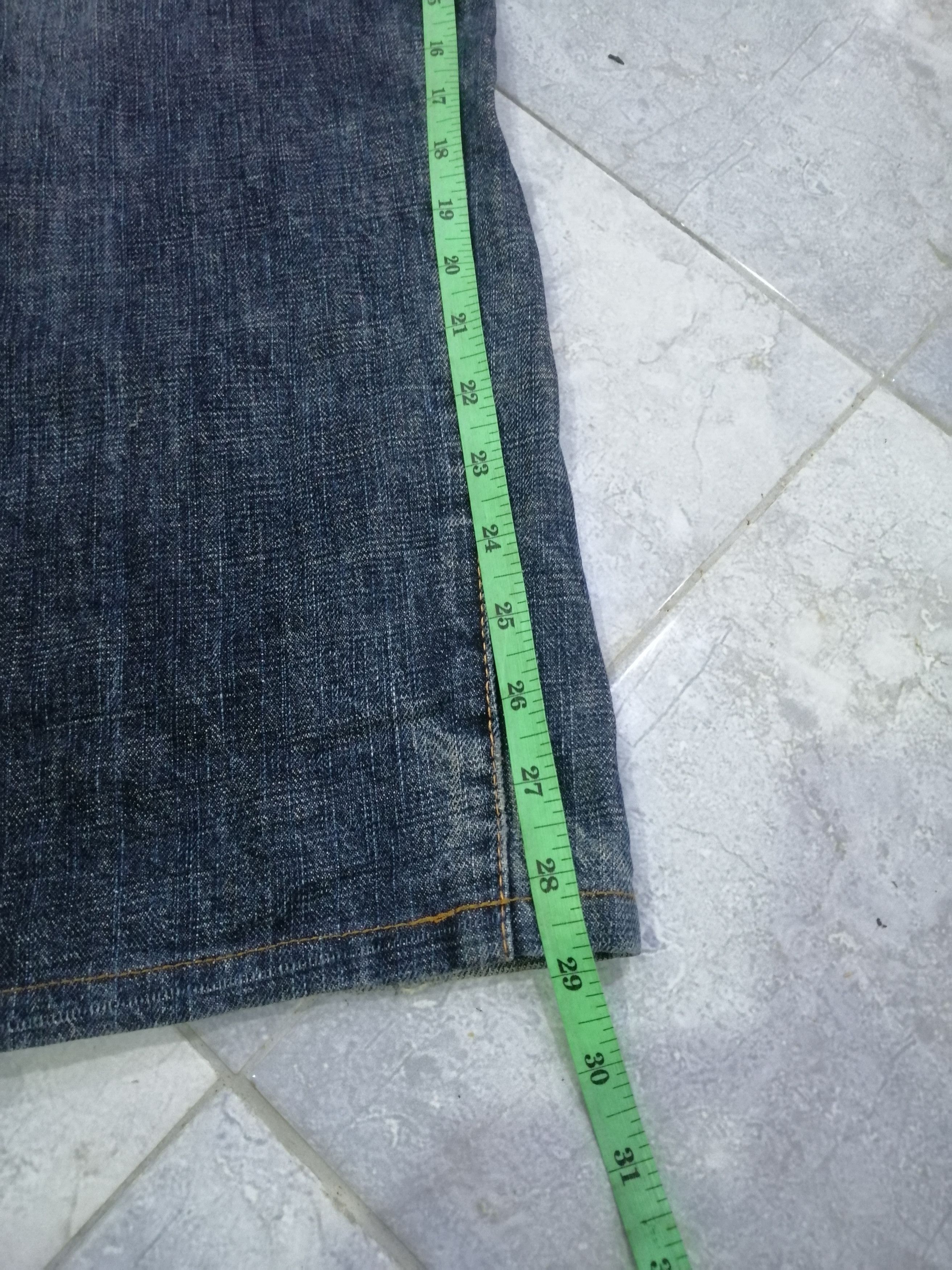 Evisu × Japanese Brand Selvedge Evisu Button Fly Single Pocket Straight Fit Size US 33 - 12 Thumbnail