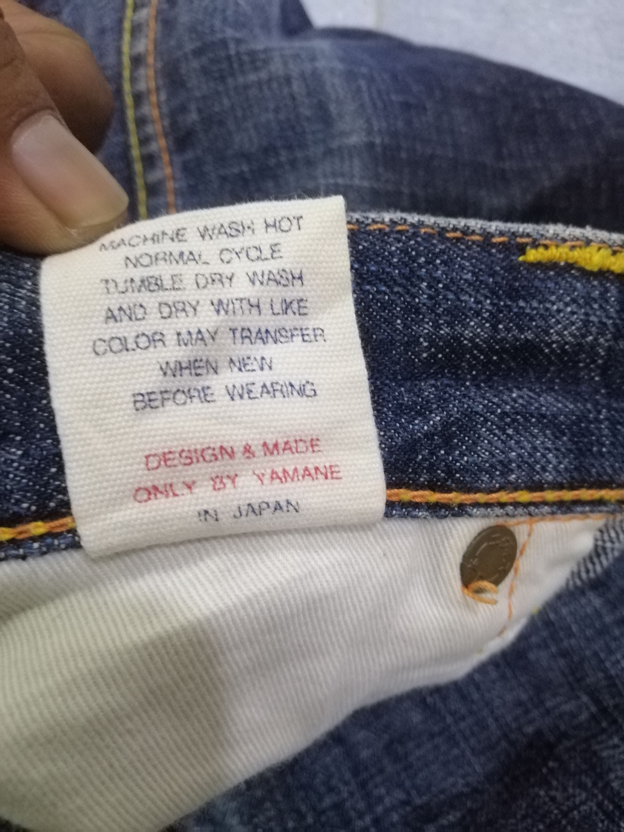 Evisu × Japanese Brand Selvedge Evisu Button Fly Single Pocket Straight Fit Size US 33 - 6 Thumbnail