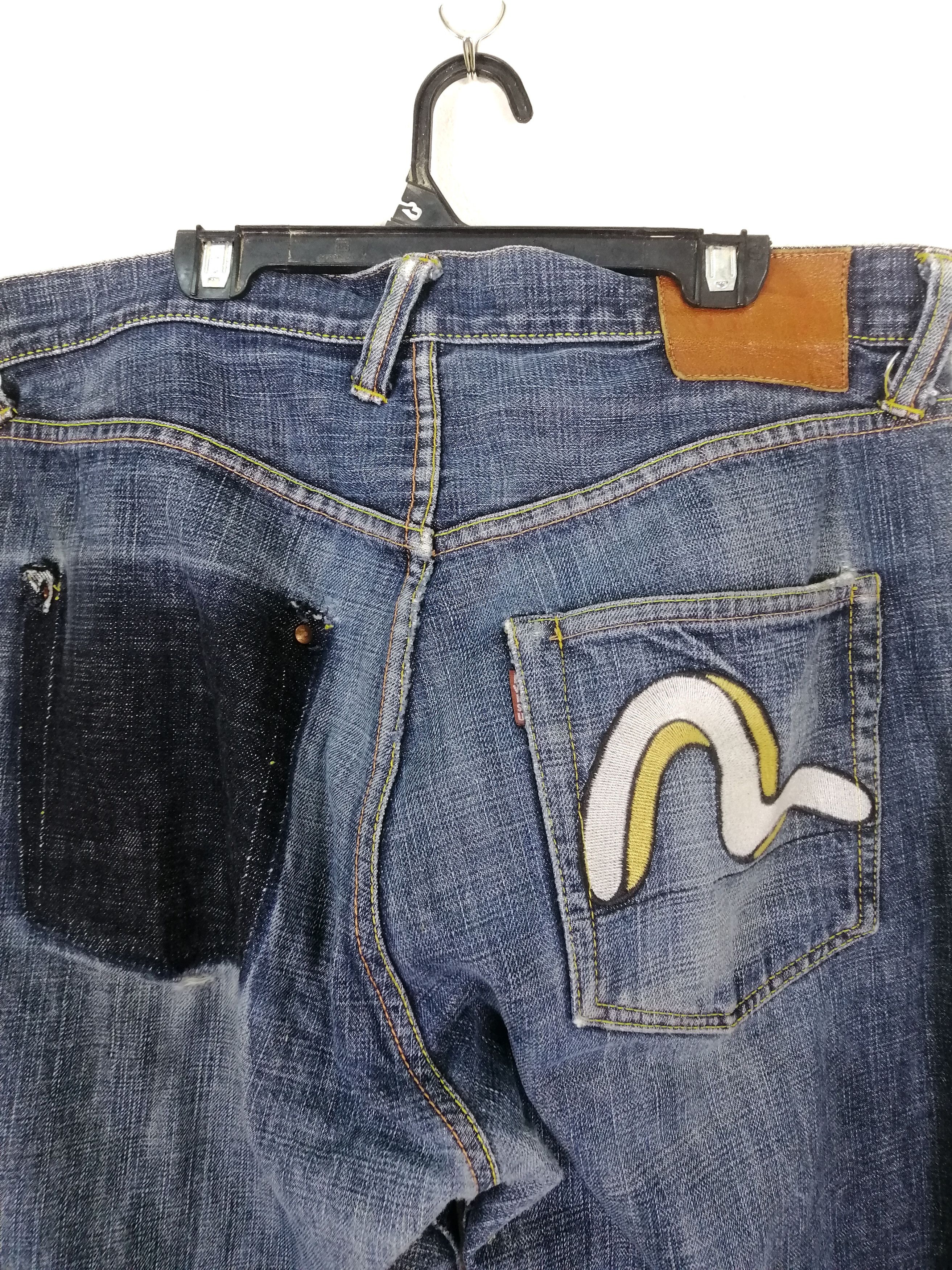 Selvedge Evisu Button Fly Single Pocket Straight Fit