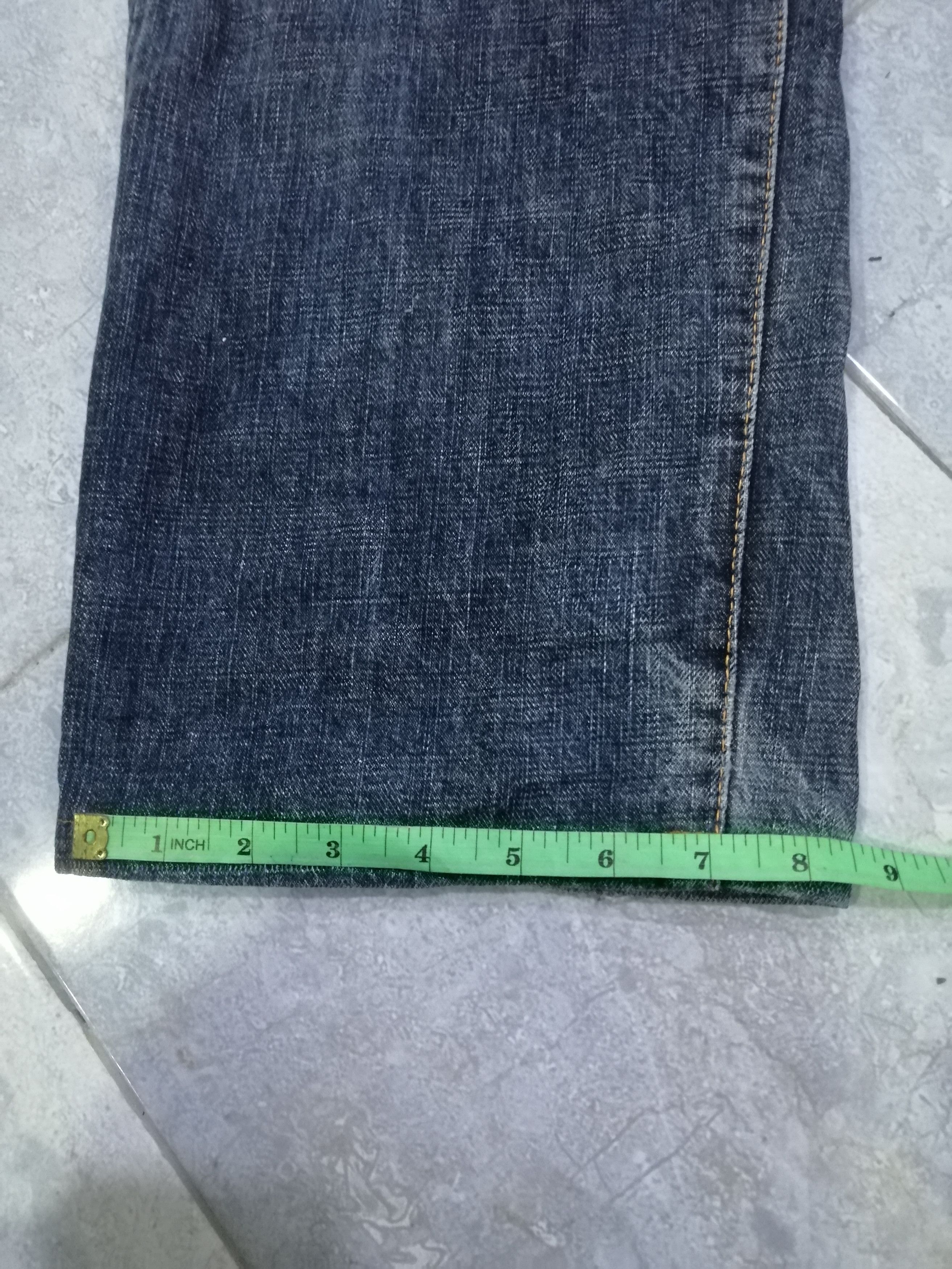 Evisu × Japanese Brand Selvedge Evisu Button Fly Single Pocket Straight Fit Size US 33 - 14 Thumbnail