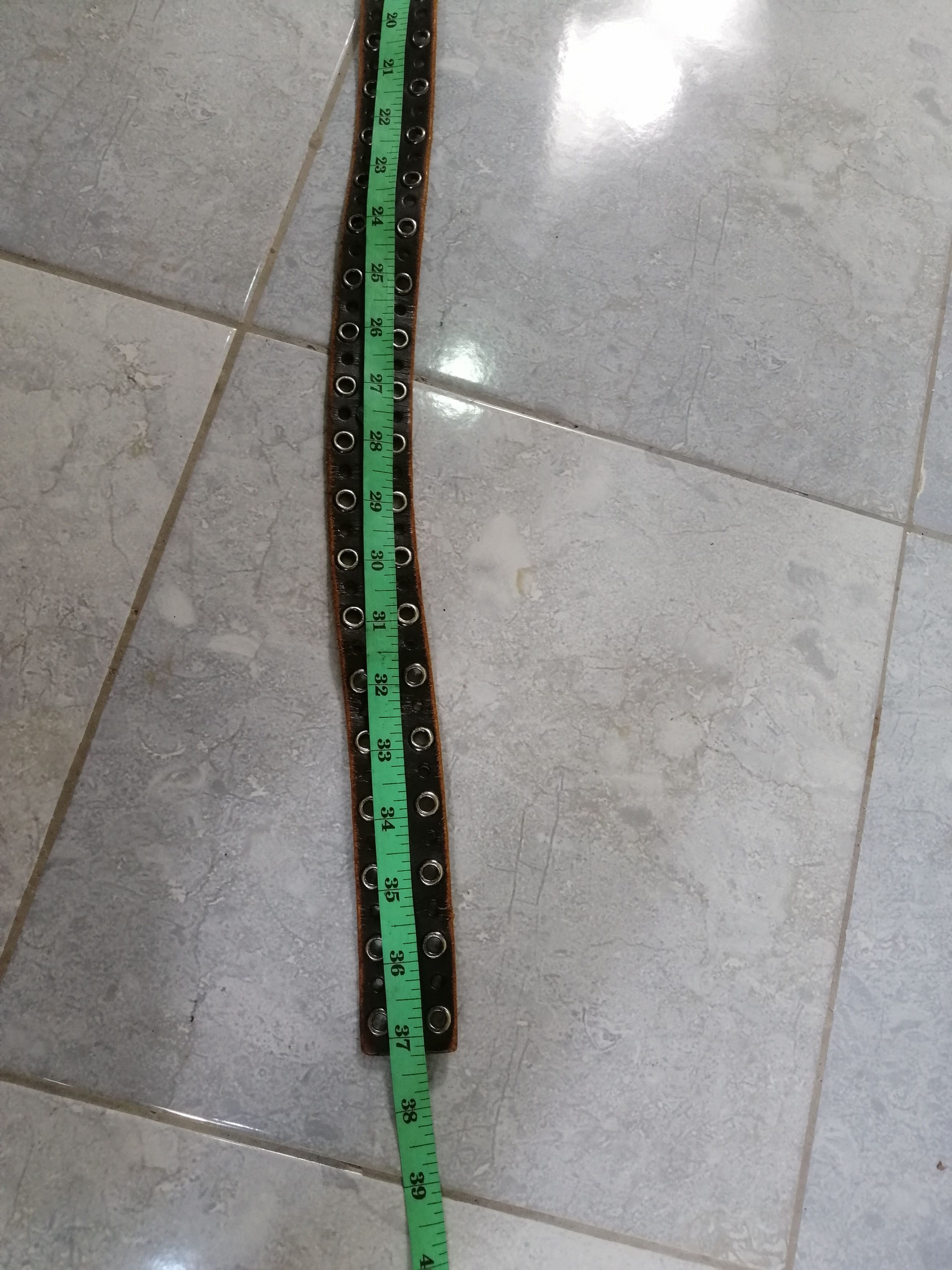 Japanese Brand × Other Big Buckle Leather Belt Full Ring Gems Size ONE SIZE - 6 Thumbnail