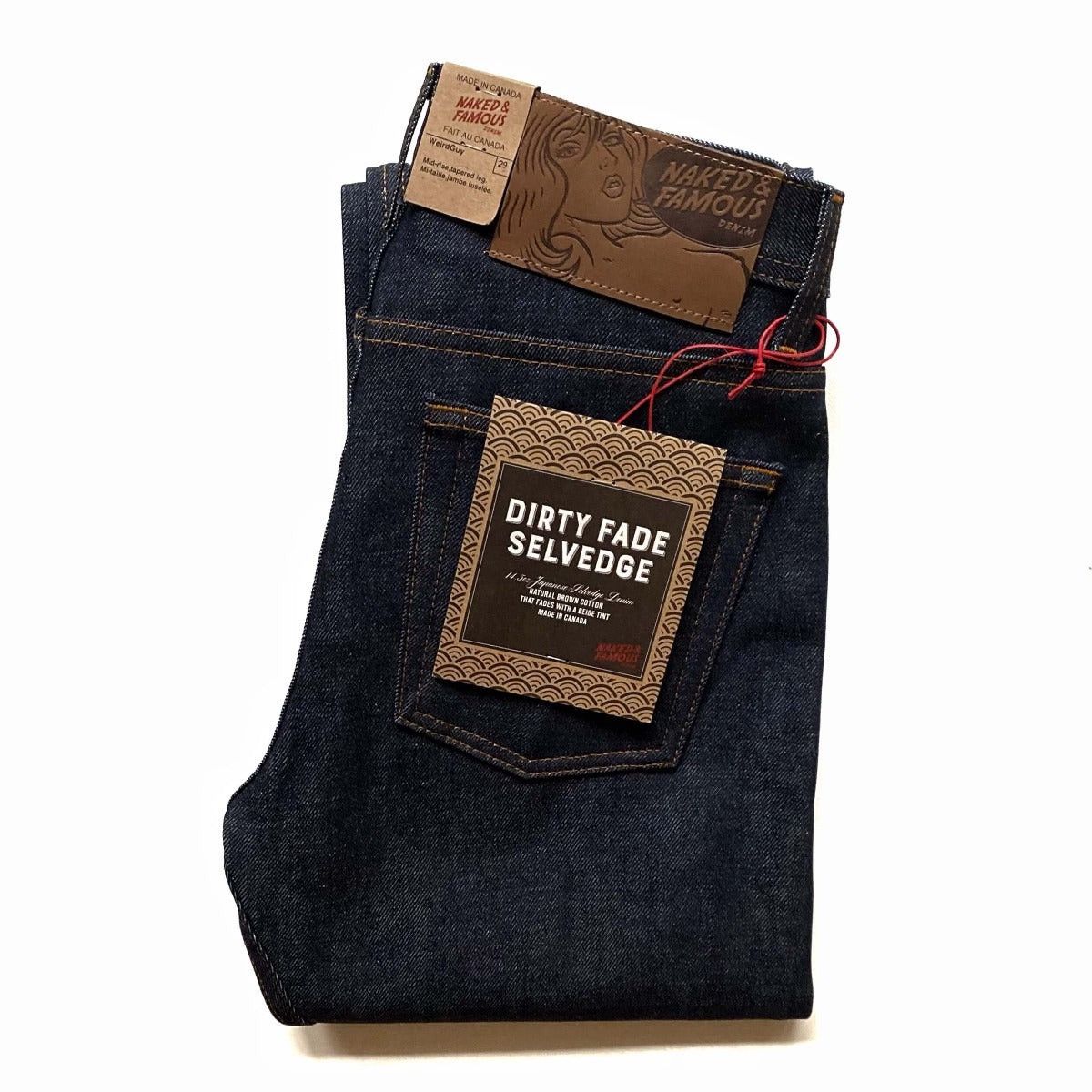 image of Naked Famous NWT Naked & Famous Weird Guy Dirty Fade Selvedge Denim in Blue, Men's (Size 33)