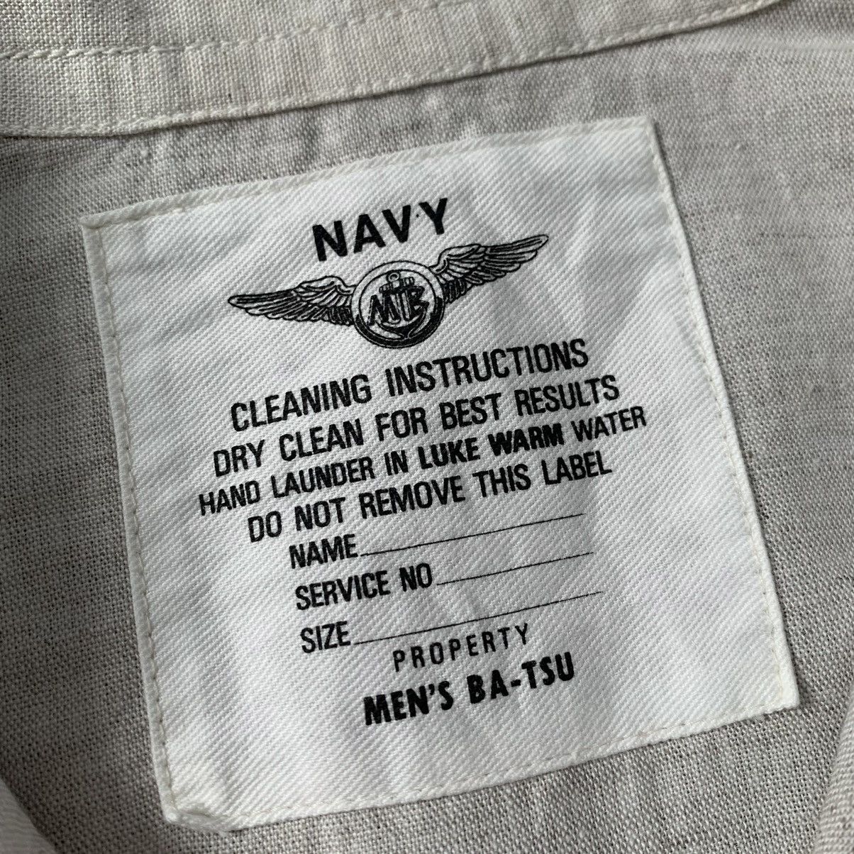 Japanese Brand × Vintage 🔥Vintage Navy Men's Ba-Tsu Halfzip Shirt Size US XL / EU 56 / 4 - 4 Thumbnail