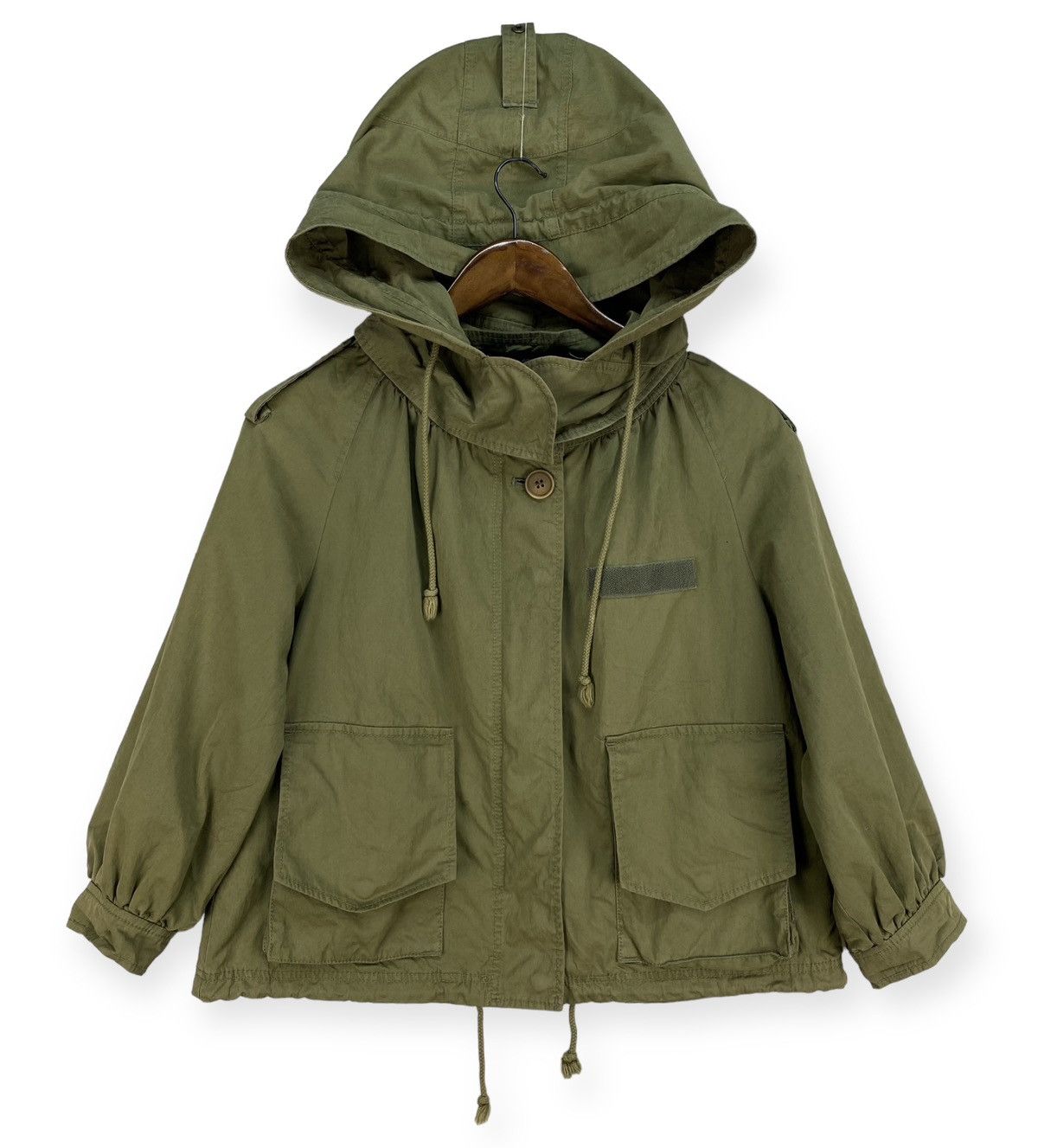 image of Beams Plus Ray Beams Woman Short Parka in Green, Women's