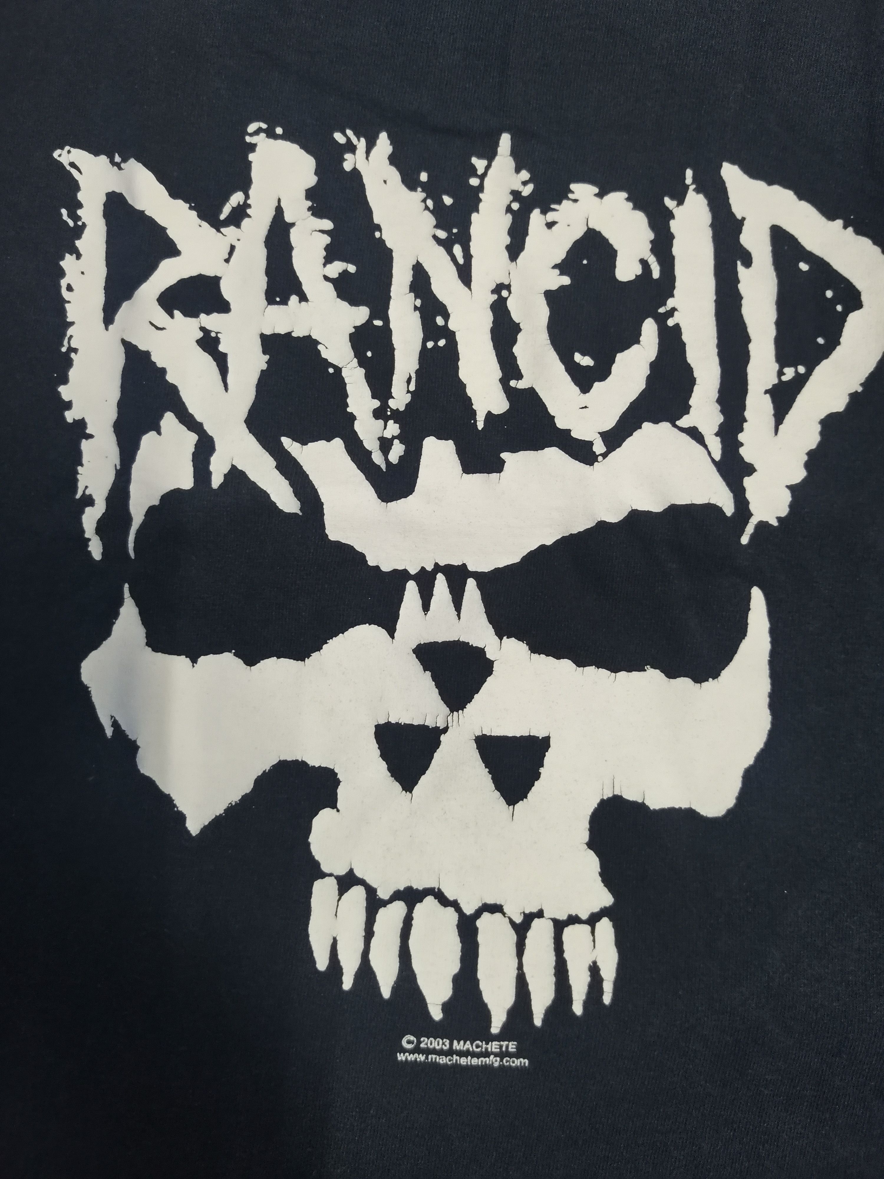 image of Band Tees x Rock Band Vintage Rancid Punk Rock Tee Skull Exploited The Clash in Black (Size Medium)