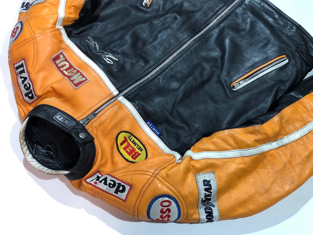 Hunter Hunter Moto Leather Jacket Vintage 90s Racing Size US XL / EU 56 / 4 - 6 Thumbnail