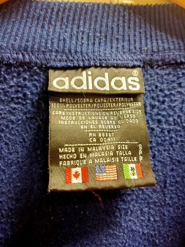 Adidas Vintage 90s sweatshirt adidas fleece spell out embroidery Size US L / EU 52-54 / 3 - 3 Thumbnail