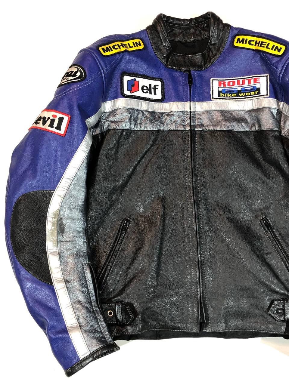 Other Route 69 Bike Shell Michelin Moto Leather Jacket Vintage Size US M / EU 48-50 / 2 - 5 Thumbnail
