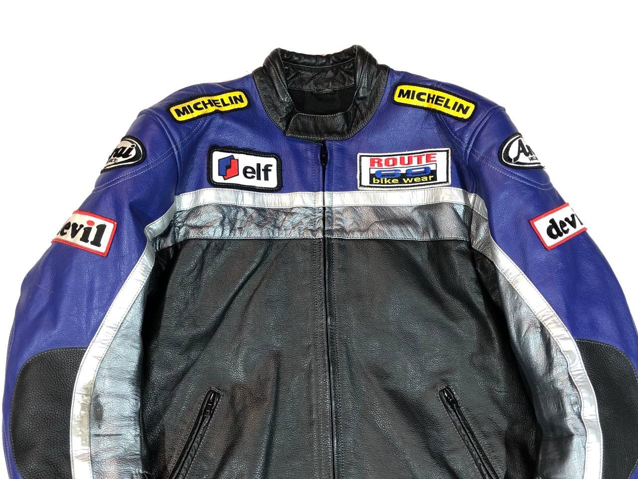 Other Route 69 Bike Shell Michelin Moto Leather Jacket Vintage Size US M / EU 48-50 / 2 - 6 Thumbnail