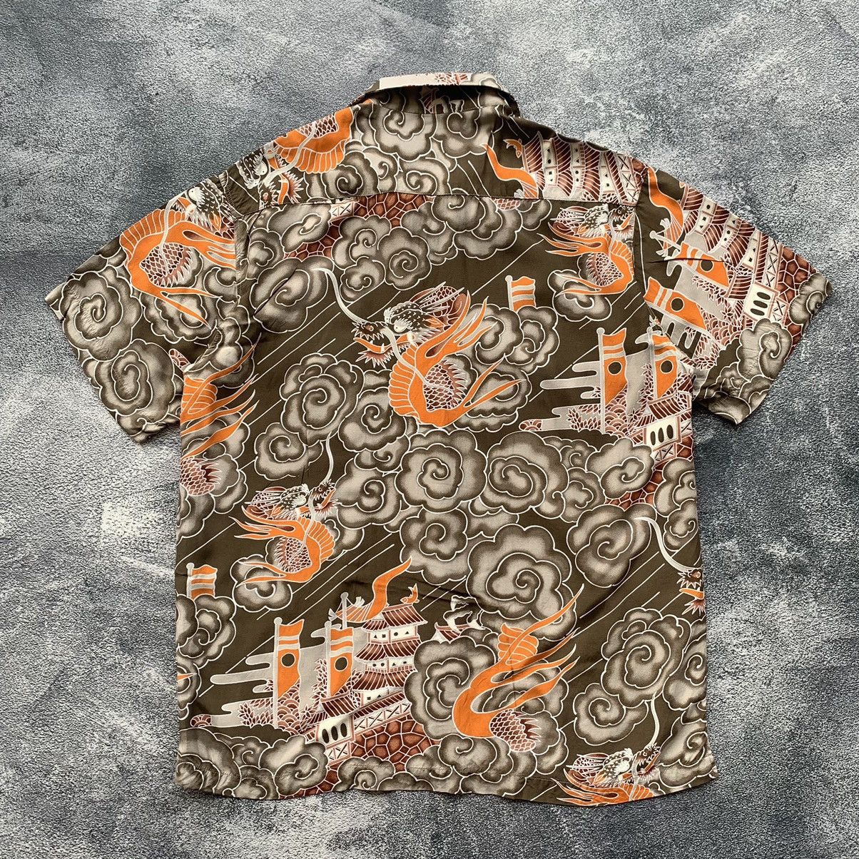 Japanese Brand RARE 🔥Gavial Rayon Japanese traditional flying Dragon Size US M / EU 48-50 / 2 - 2 Thumbnail