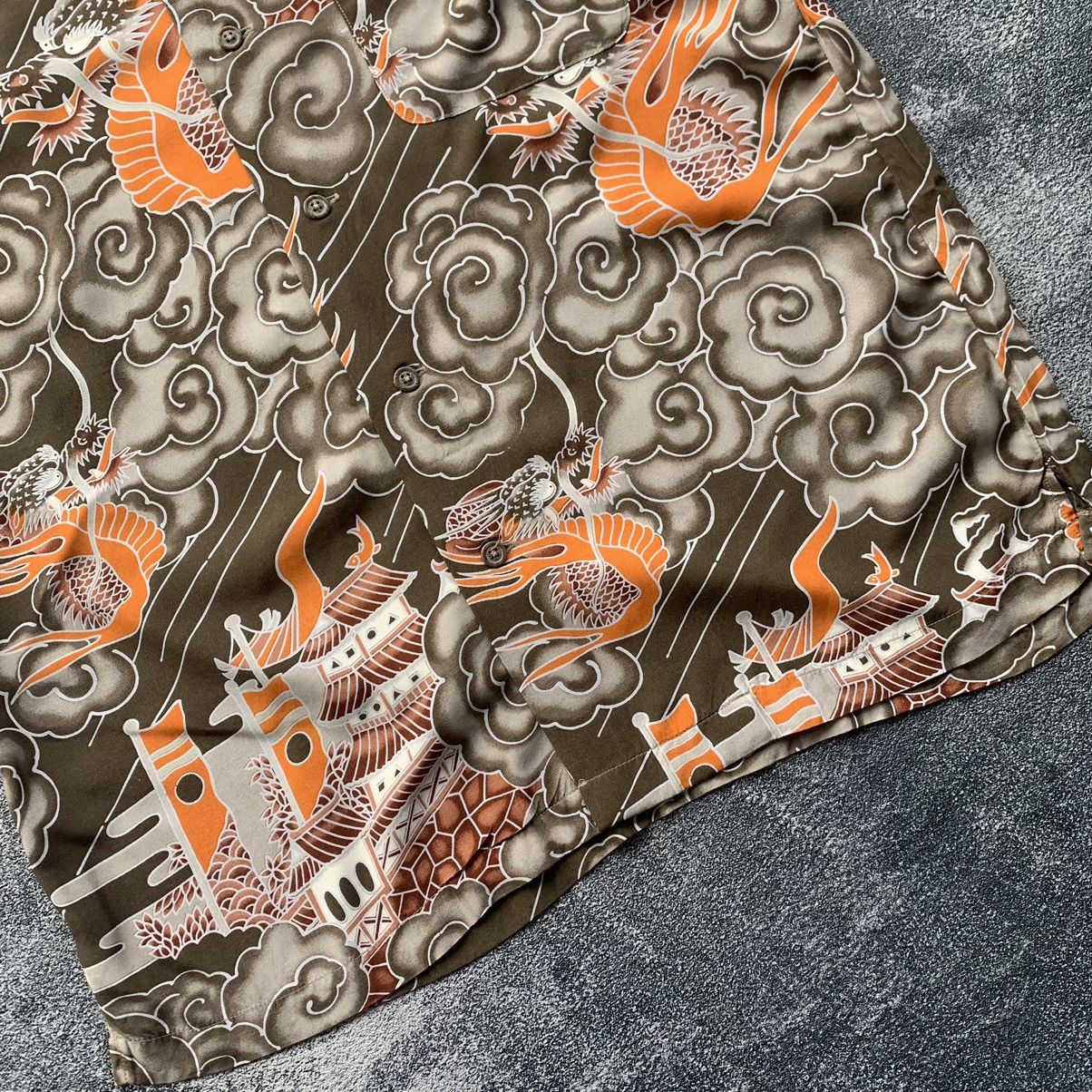 Japanese Brand RARE 🔥Gavial Rayon Japanese traditional flying Dragon Size US M / EU 48-50 / 2 - 5 Thumbnail