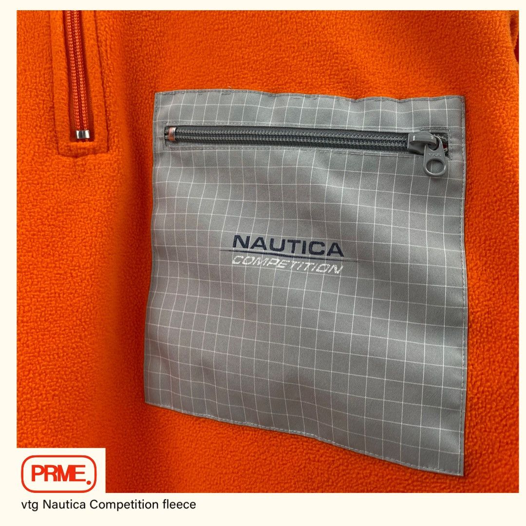 Nautica × Vintage vtg 90s NAUTICA COMPETITION Spellout pocket 1/4 Zip fleece Size US M / EU 48-50 / 2 - 2 Thumbnail