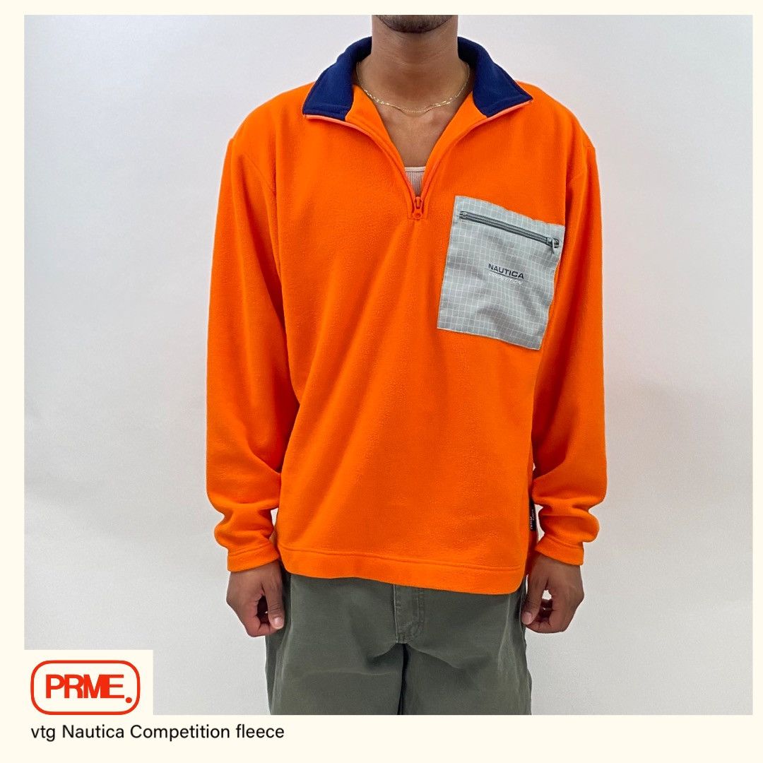 Nautica × Vintage vtg 90s NAUTICA COMPETITION Spellout pocket 1/4 Zip fleece Size US M / EU 48-50 / 2 - 5 Thumbnail