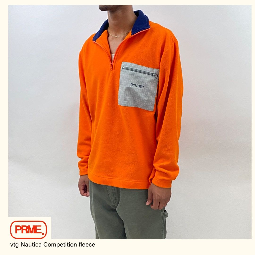 Nautica × Vintage vtg 90s NAUTICA COMPETITION Spellout pocket 1/4 Zip fleece Size US M / EU 48-50 / 2 - 1 Thumbnail