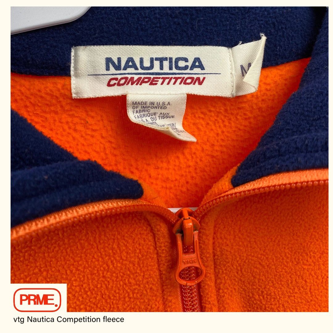 Nautica × Vintage vtg 90s NAUTICA COMPETITION Spellout pocket 1/4 Zip fleece Size US M / EU 48-50 / 2 - 8 Thumbnail