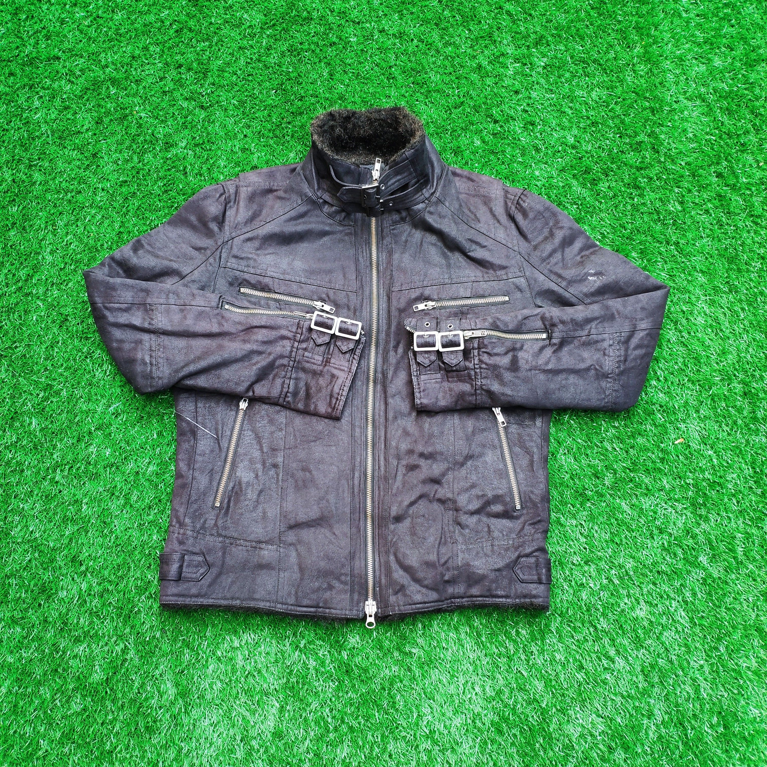 Pre-owned B 3 X Moleskine Vintage B 3 Leather Biker Jacket Schlüssel In Black