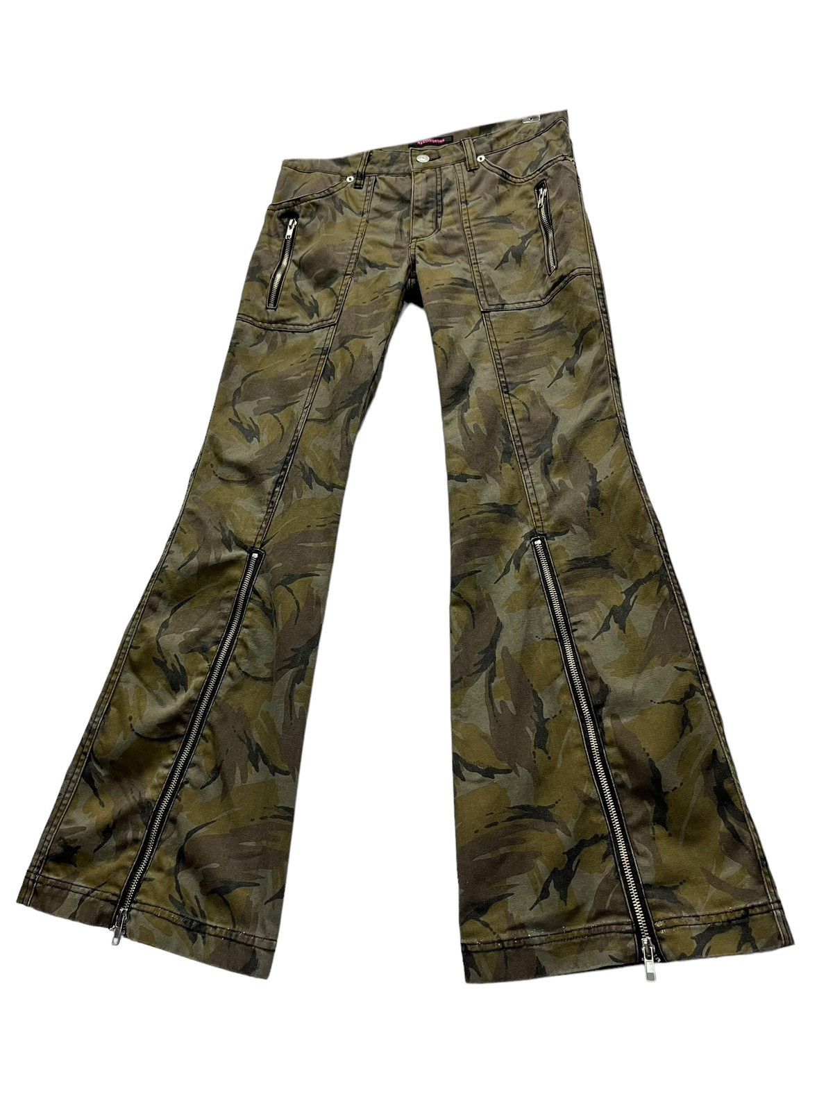 Seditionaries SICKFLARE🔥ALGONQUINS Abstract Brown Punk Multizipper Insane Size US 29 - 1 Thumbnail