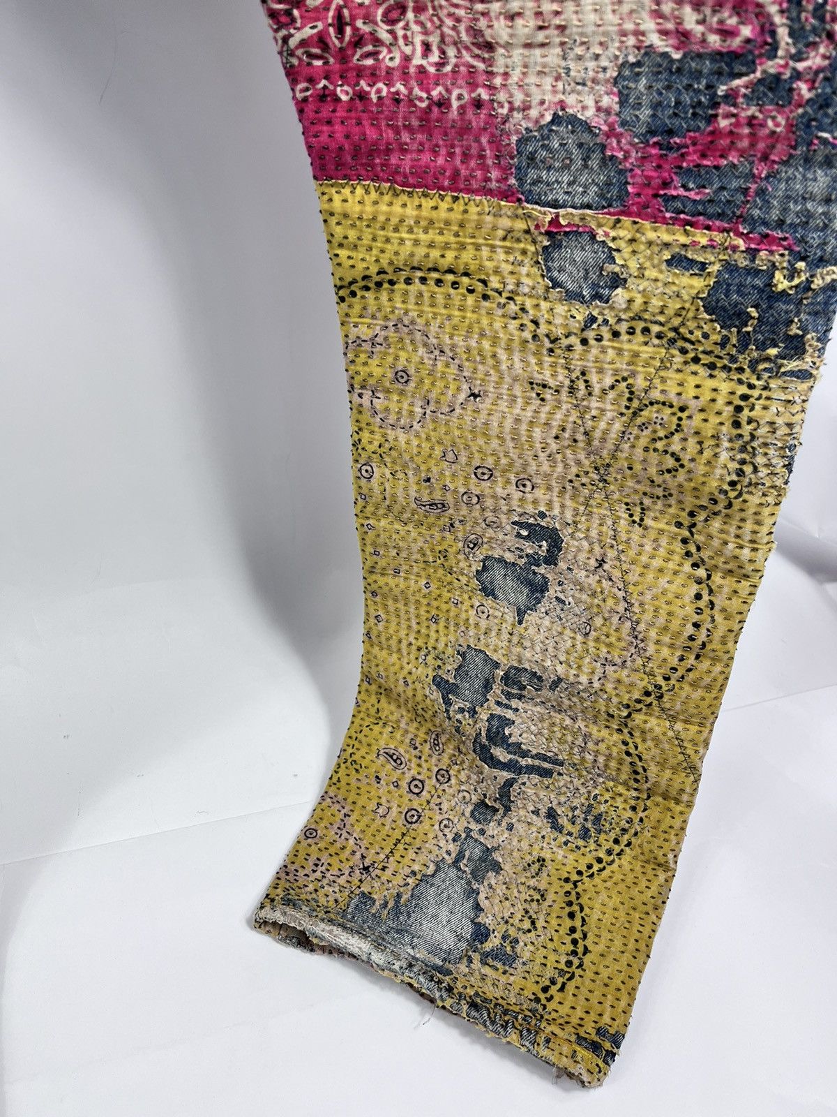 Proleta Re Art Japan Handmade by Prot #196 worn out material Jeans (RARE) Size US 34 / EU 50 - 14 Thumbnail