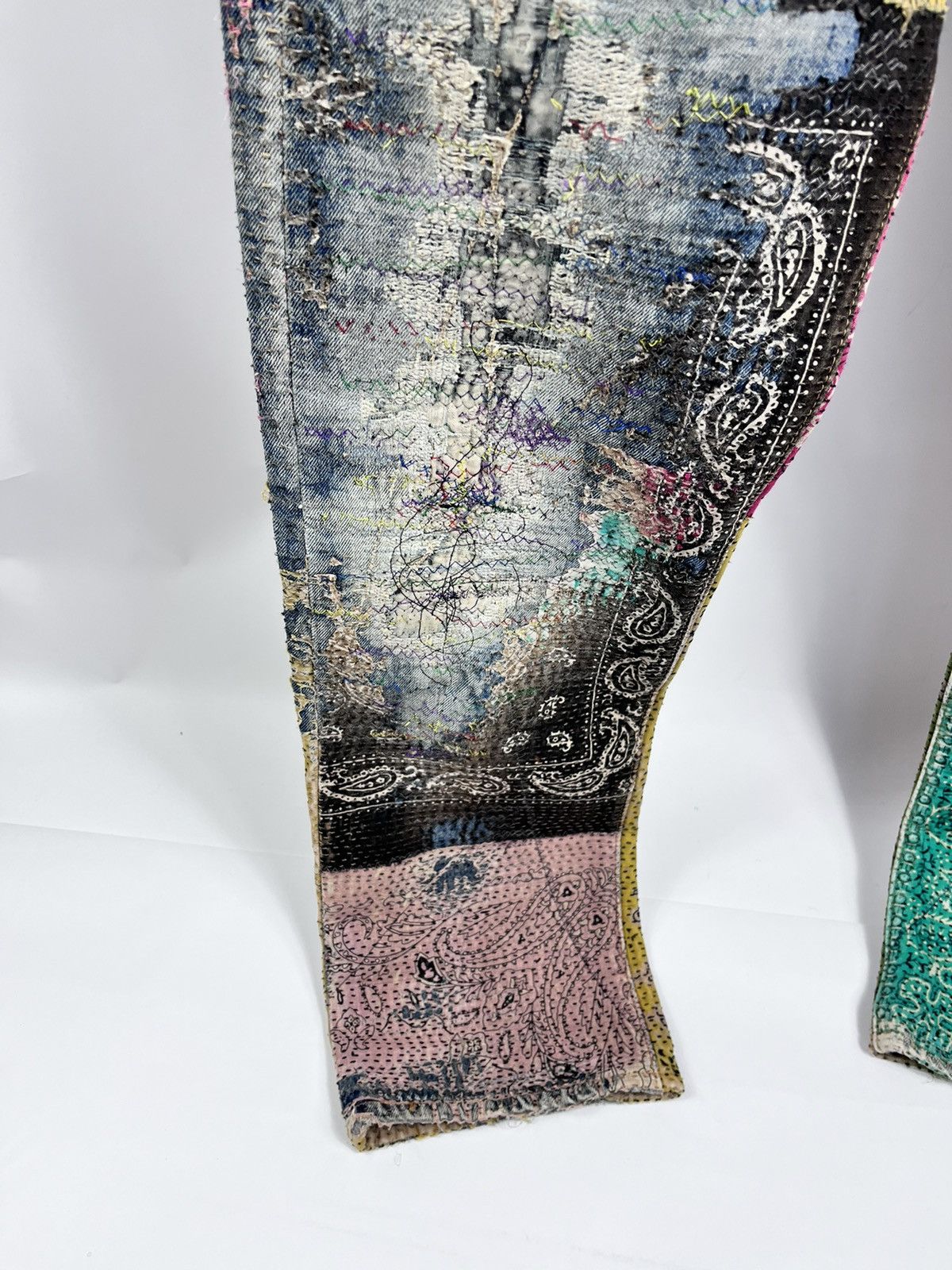 Proleta Re Art Japan Handmade by Prot #196 worn out material Jeans (RARE) Size US 34 / EU 50 - 3 Thumbnail