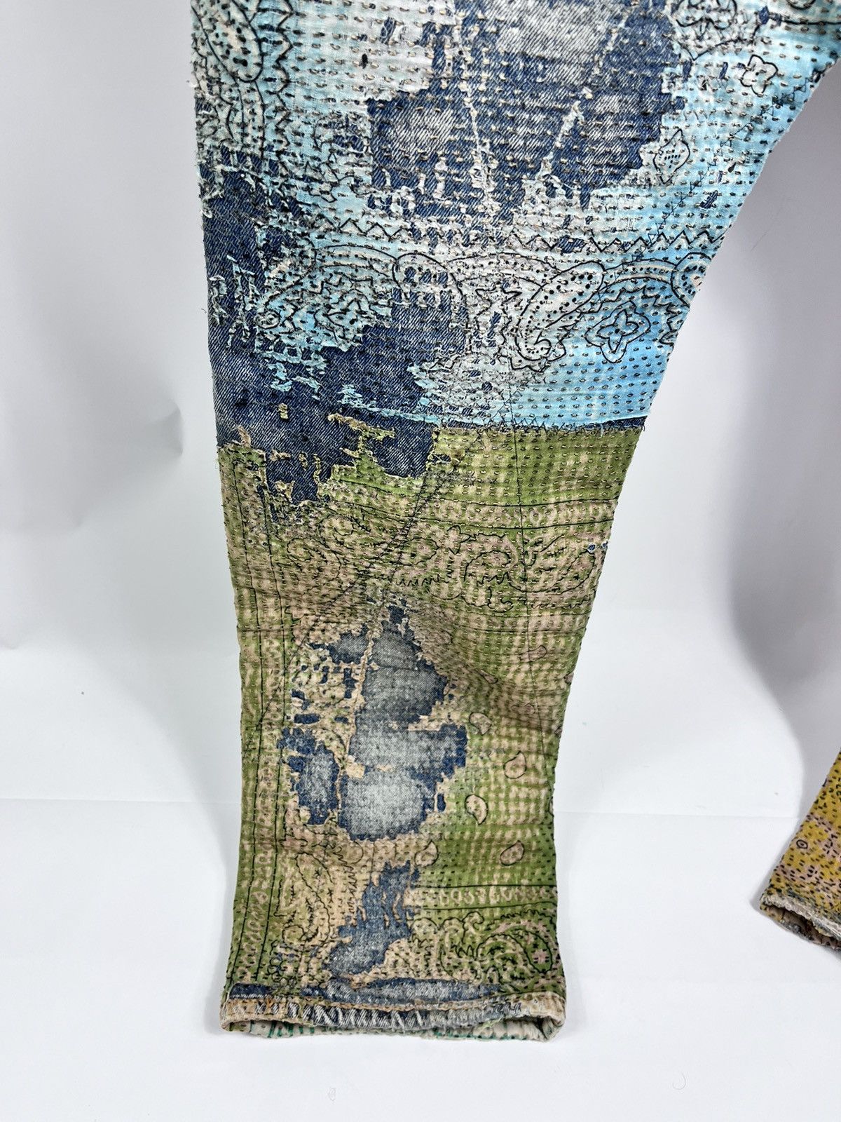 Proleta Re Art Japan Handmade by Prot #196 worn out material Jeans (RARE) Size US 34 / EU 50 - 13 Thumbnail