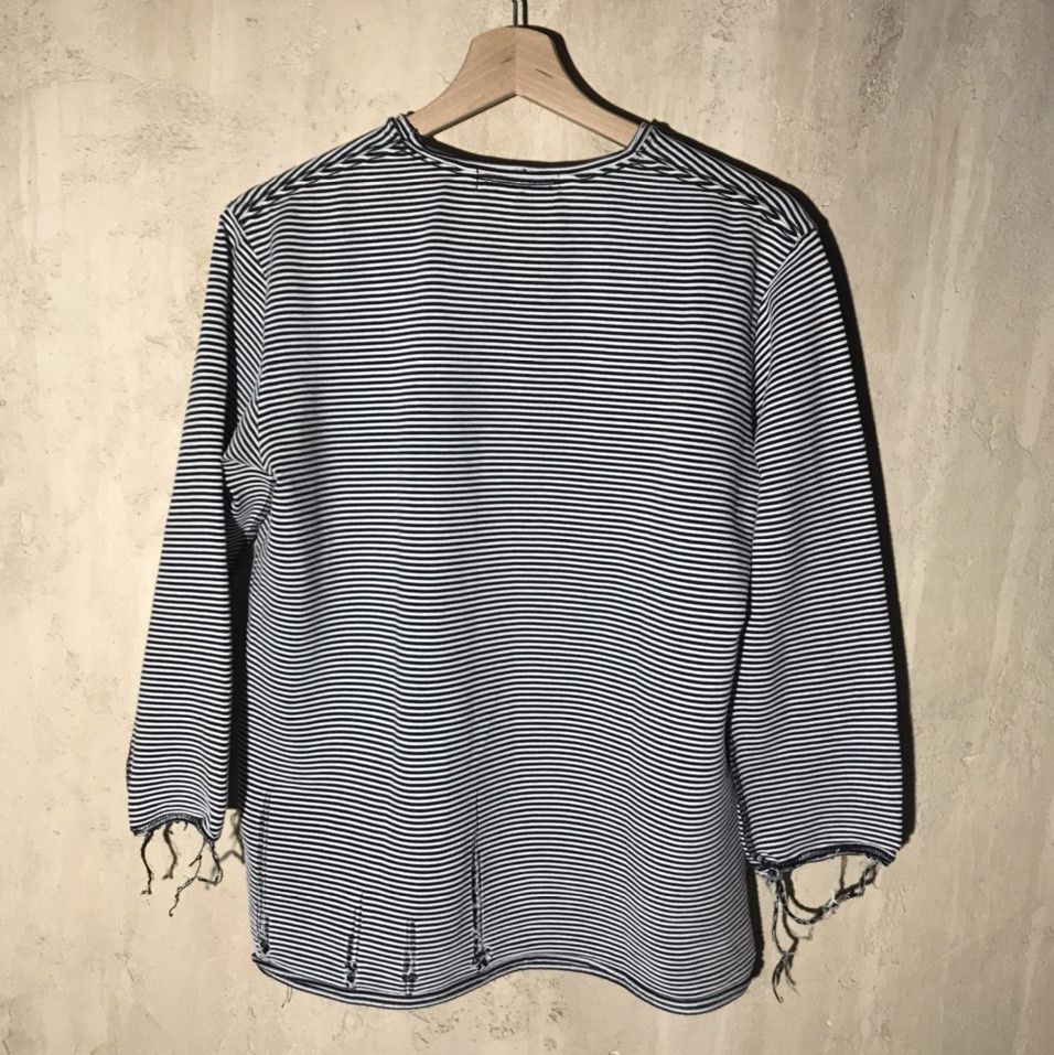 Undercover Undercover Distressed Striped 3/4 sleeve shirt Size US L / EU 52-54 / 3 - 4 Thumbnail