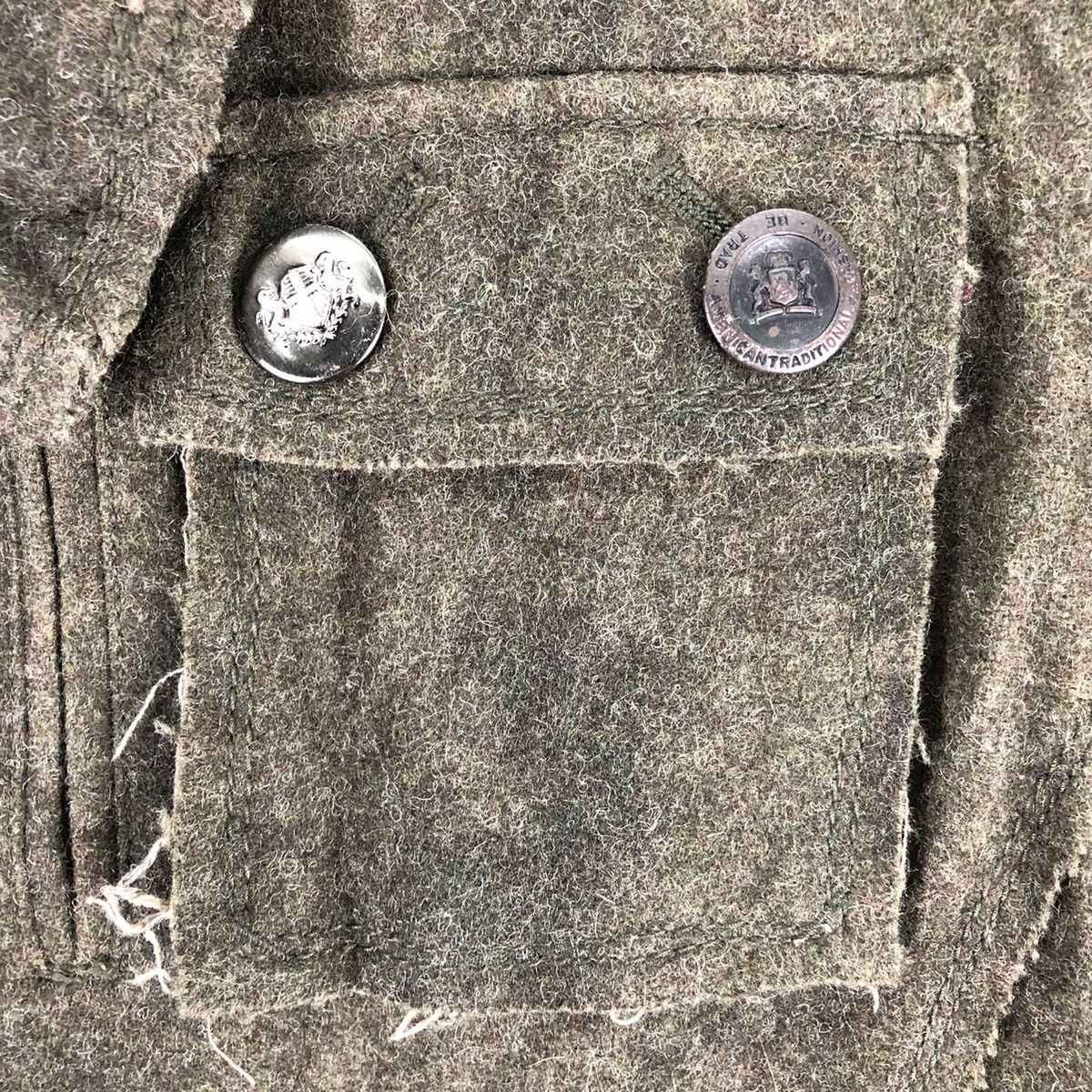 ABAHOUSE Vintage 90's Wool Thrashed Design Jacket Punk by Abahouse Size US S / EU 44-46 / 1 - 10 Thumbnail