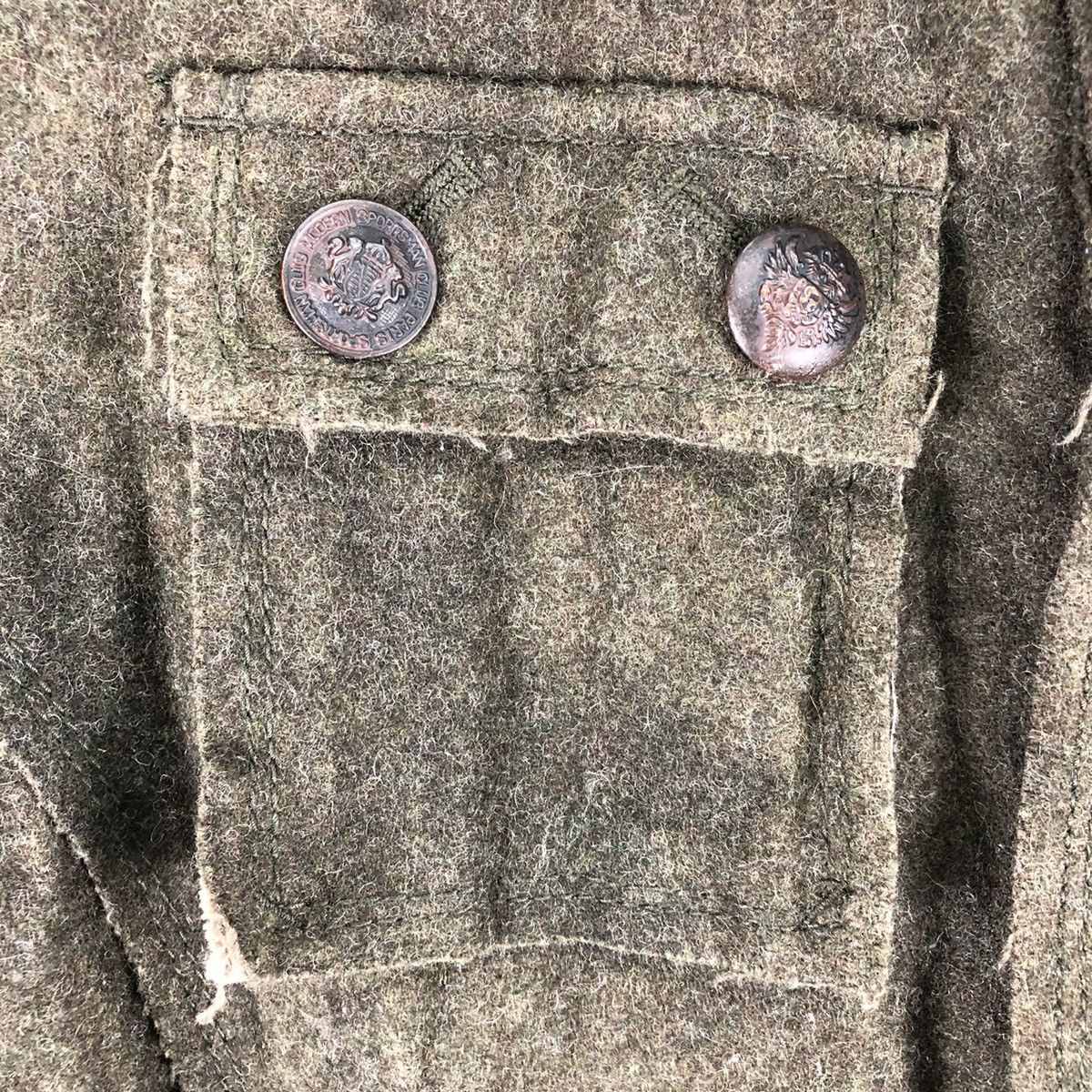 ABAHOUSE Vintage 90's Wool Thrashed Design Jacket Punk by Abahouse Size US S / EU 44-46 / 1 - 11 Thumbnail