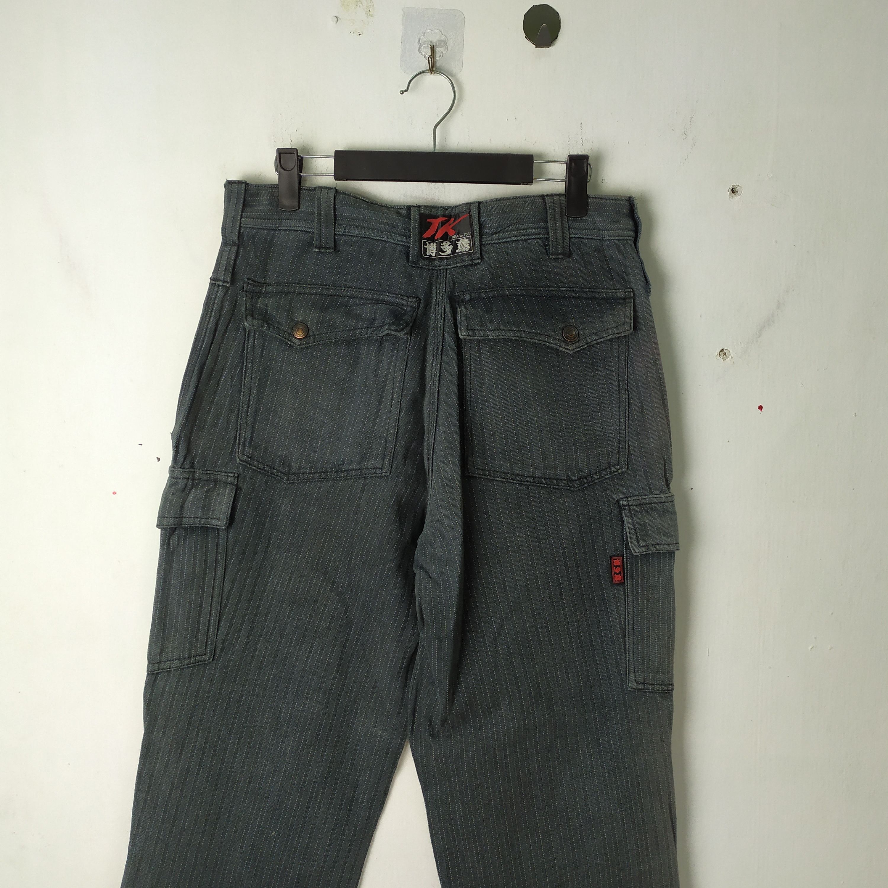 Japanese Brand HAKATA TOBI FADED CARGO PANTS Size US 30 / EU 46 - 8 Thumbnail