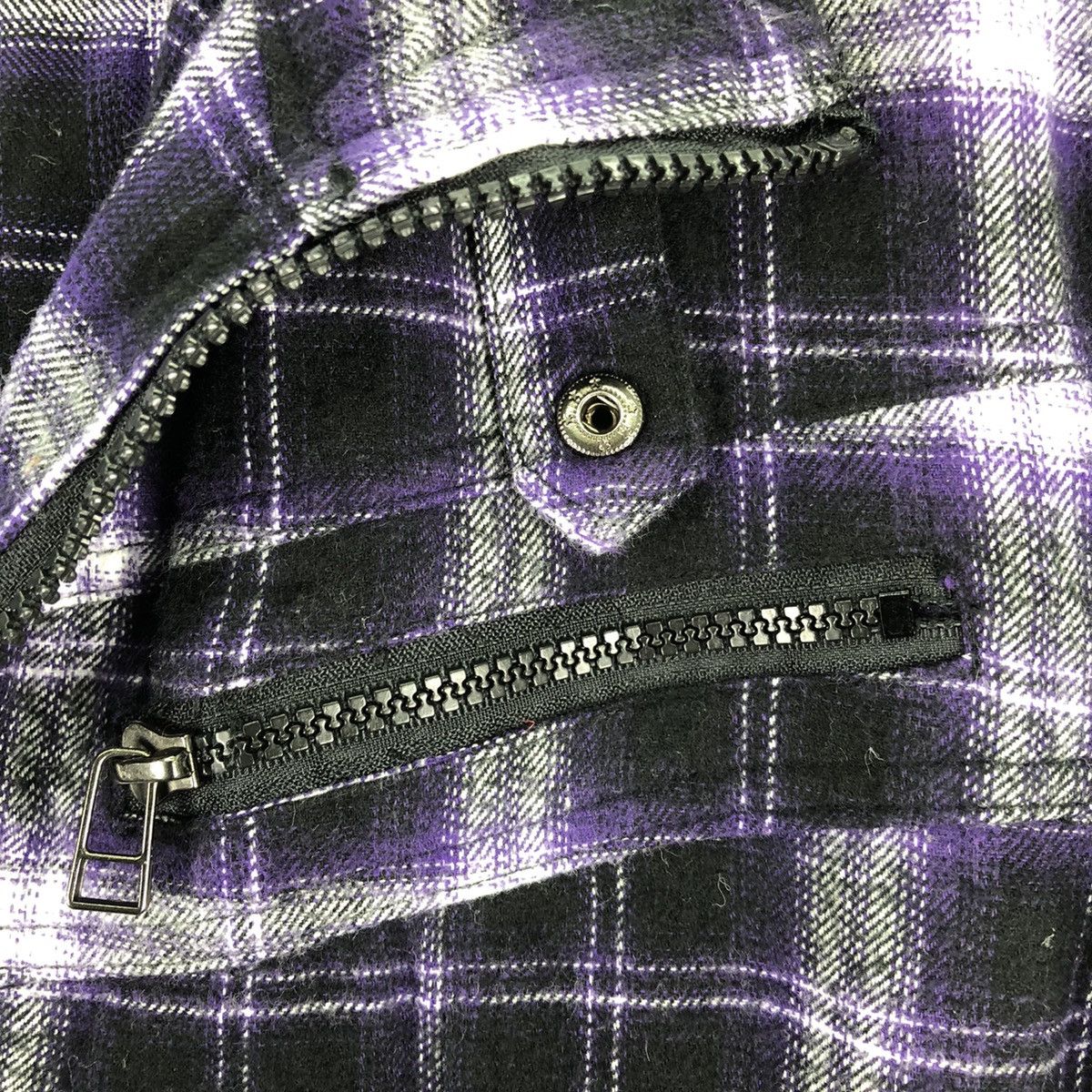 Japanese Brand Vintage 90's Shadow Plaid Zipper Jacket Checkered Size US M / EU 48-50 / 2 - 7 Thumbnail