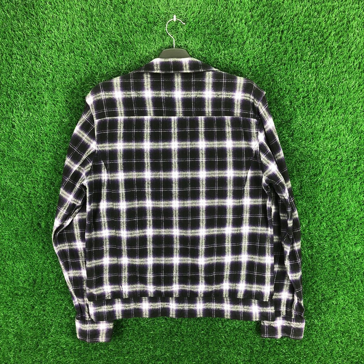 Japanese Brand Vintage 90's Shadow Plaid Zipper Jacket Checkered Size US M / EU 48-50 / 2 - 4 Thumbnail