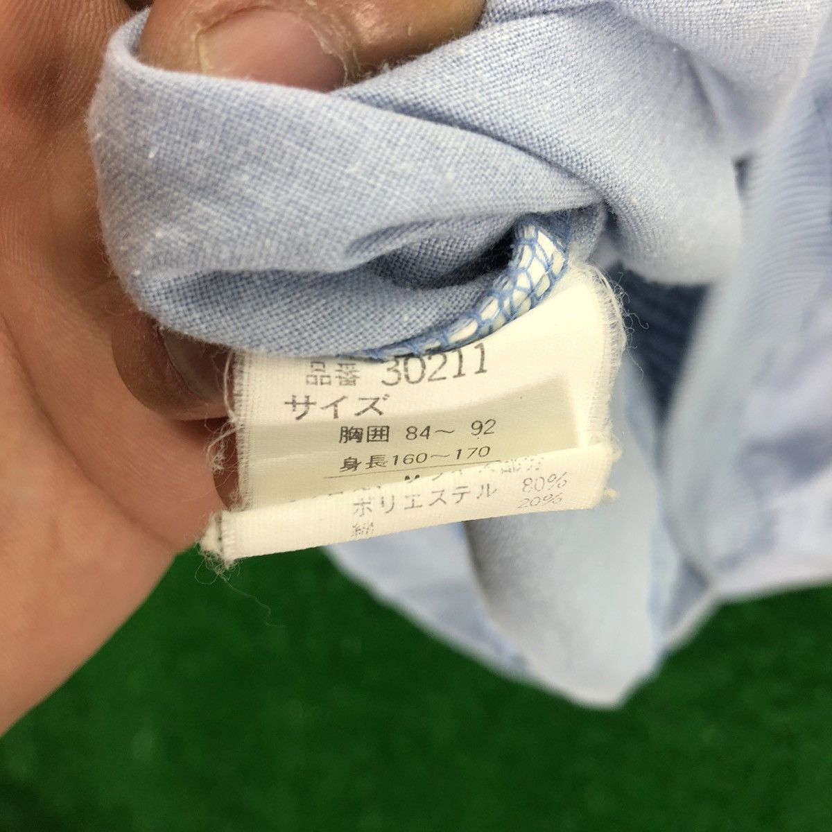 Japanese Brand Vintage 80's Polo Shirt Faded Blue by Ancieal Solory Size US M / EU 48-50 / 2 - 12 Thumbnail