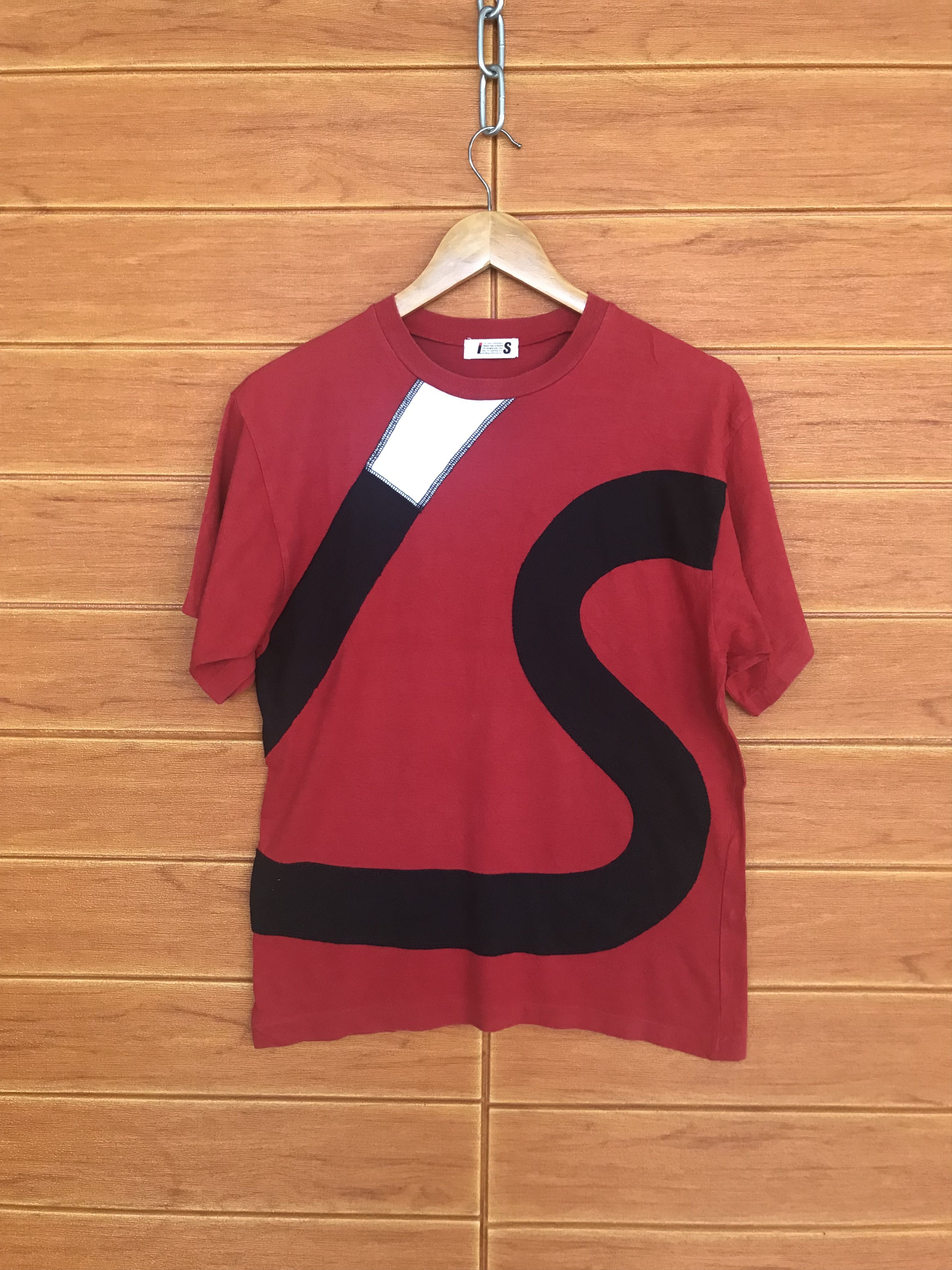 Issey Miyake Issey Miyake Tsumori Chisato IS Big Logo Patchwork T-Shirt Size US M / EU 48-50 / 2 - 2 Thumbnail