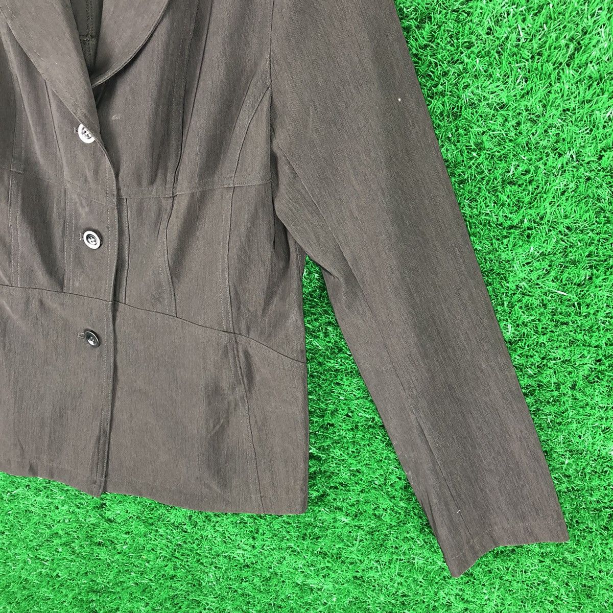 Japanese Brand Vintage 80's Monegal Women Jacket Transparent Fabric Size XS / US 0-2 / IT 36-38 - 3 Thumbnail