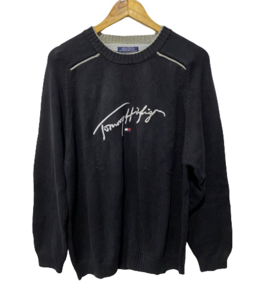 Tommy Hilfiger × Vintage 💥delete today💥signature tommy Hilfiger sweater kintwear Size US L / EU 52-54 / 3 - 1 Thumbnail