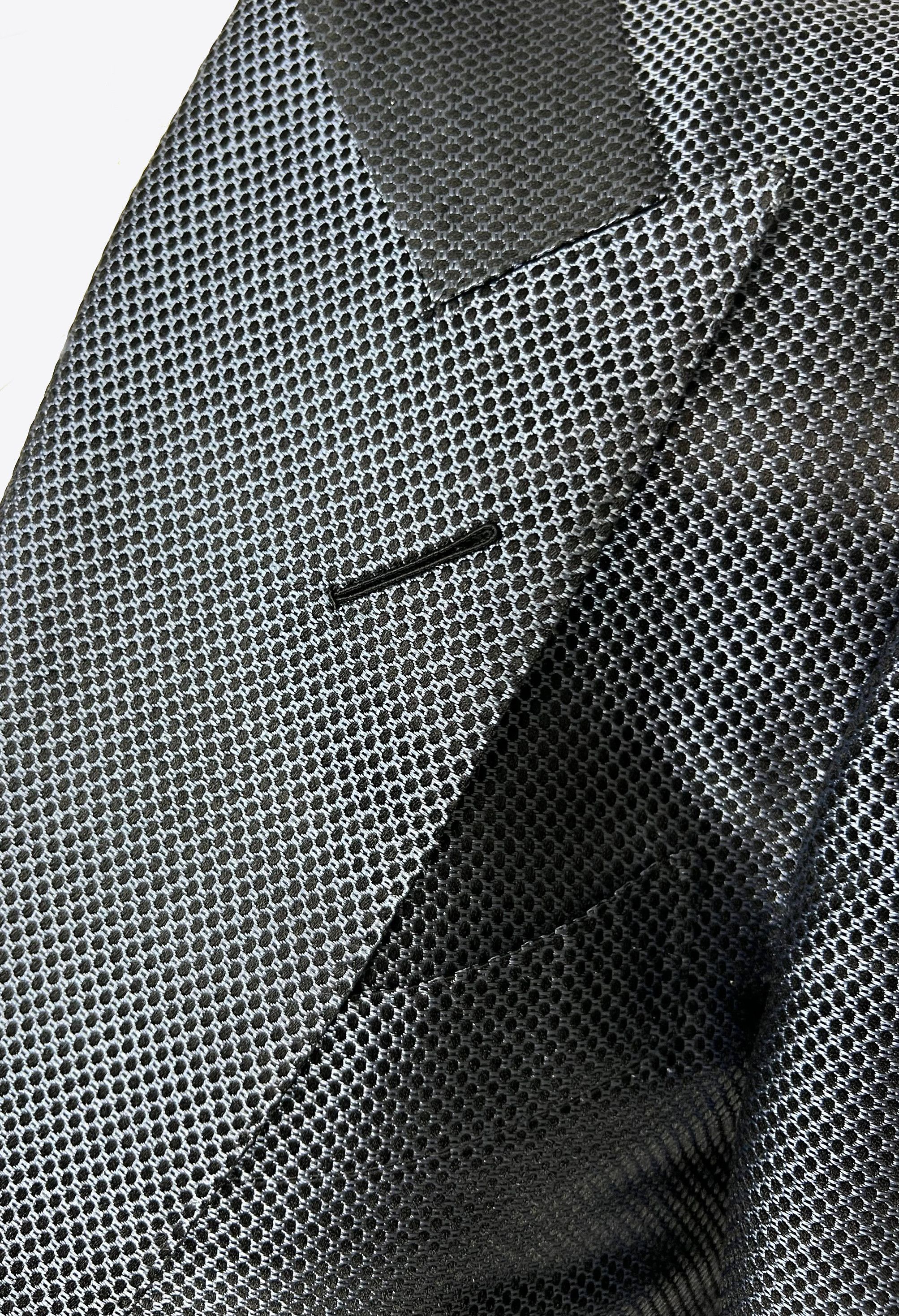 Tom Ford Tom Ford - Silk Honeycomb Textured Tuxedo/Dinner Jacket Size 48R - 5 Thumbnail