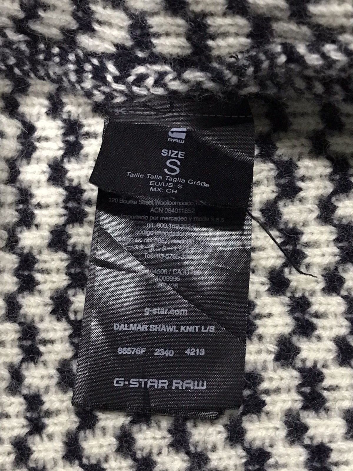 G-Star G-STAR RAW Dalmar Shawl Knit Soft Lambswool Yarns Size US S / EU 44-46 / 1 - 6 Thumbnail