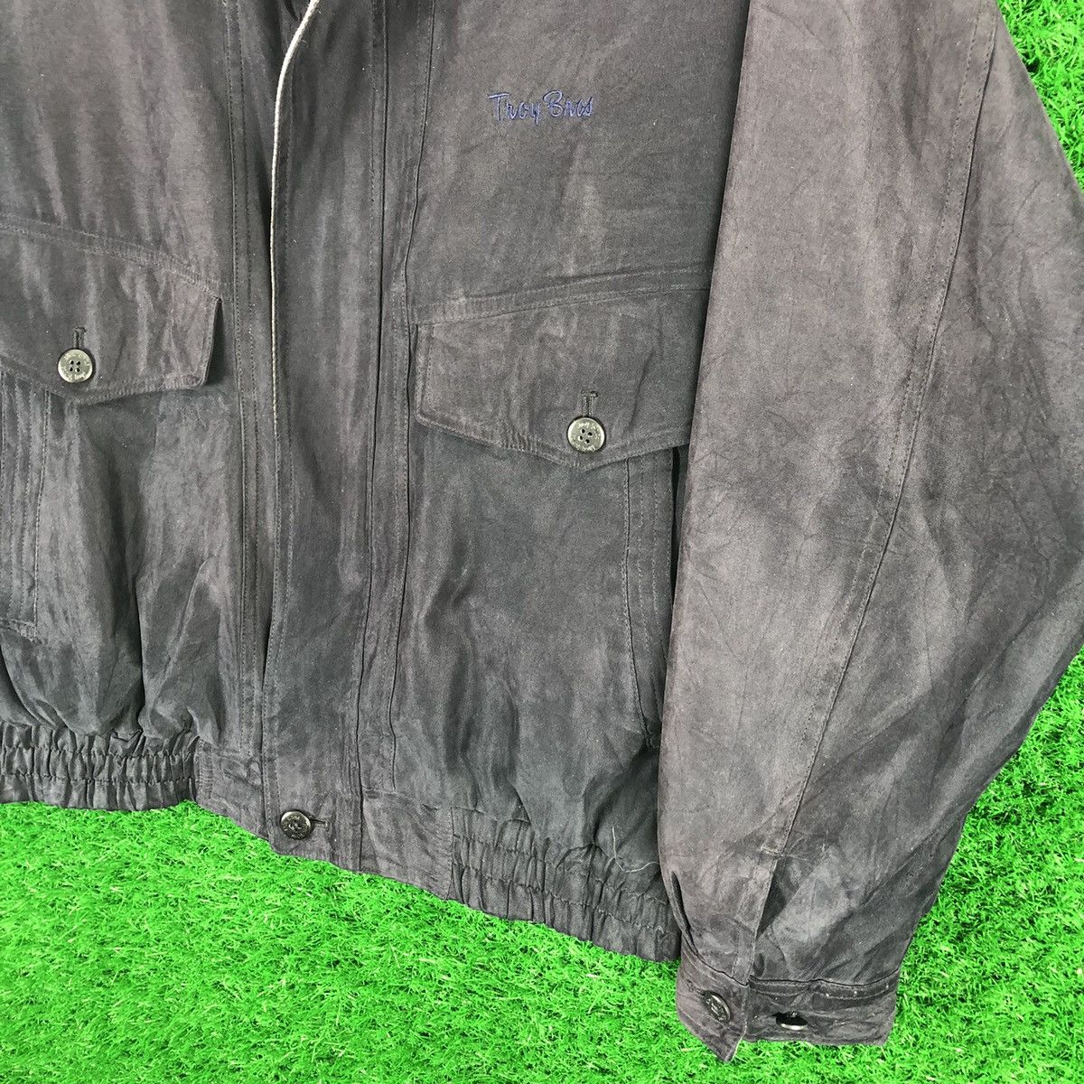 Japanese Brand Vintage 80's Jacket Zip up by Troy Bros Size US L / EU 52-54 / 3 - 3 Thumbnail