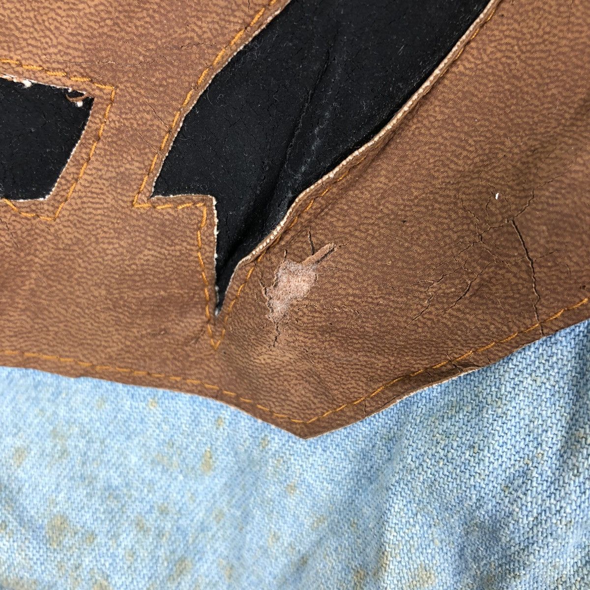 Cowboy Equipment Vintage 90's Vest Denim Leather Western Style By Rivergold Size US M / EU 48-50 / 2 - 12 Thumbnail