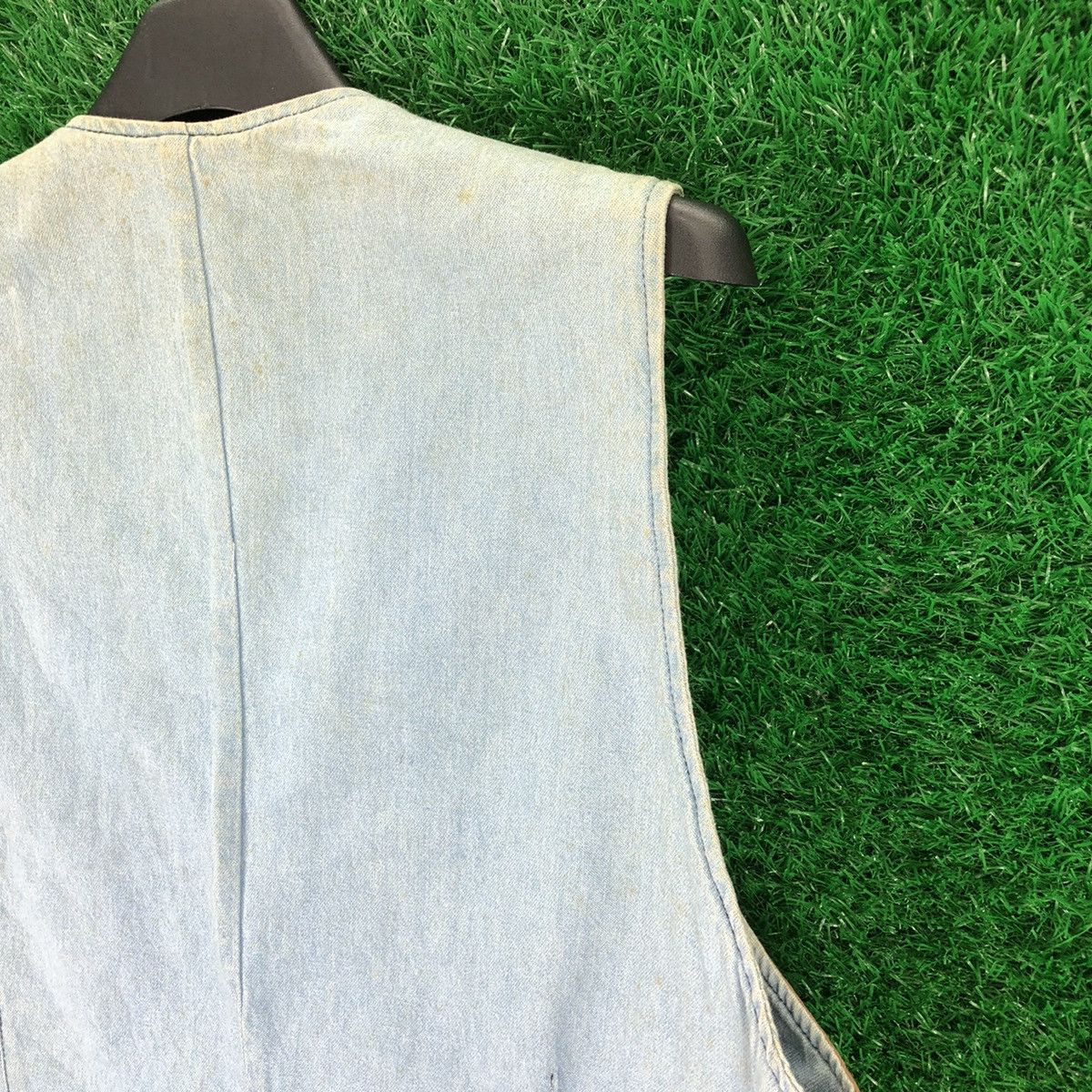 Cowboy Equipment Vintage 90's Vest Denim Leather Western Style By Rivergold Size US M / EU 48-50 / 2 - 5 Thumbnail