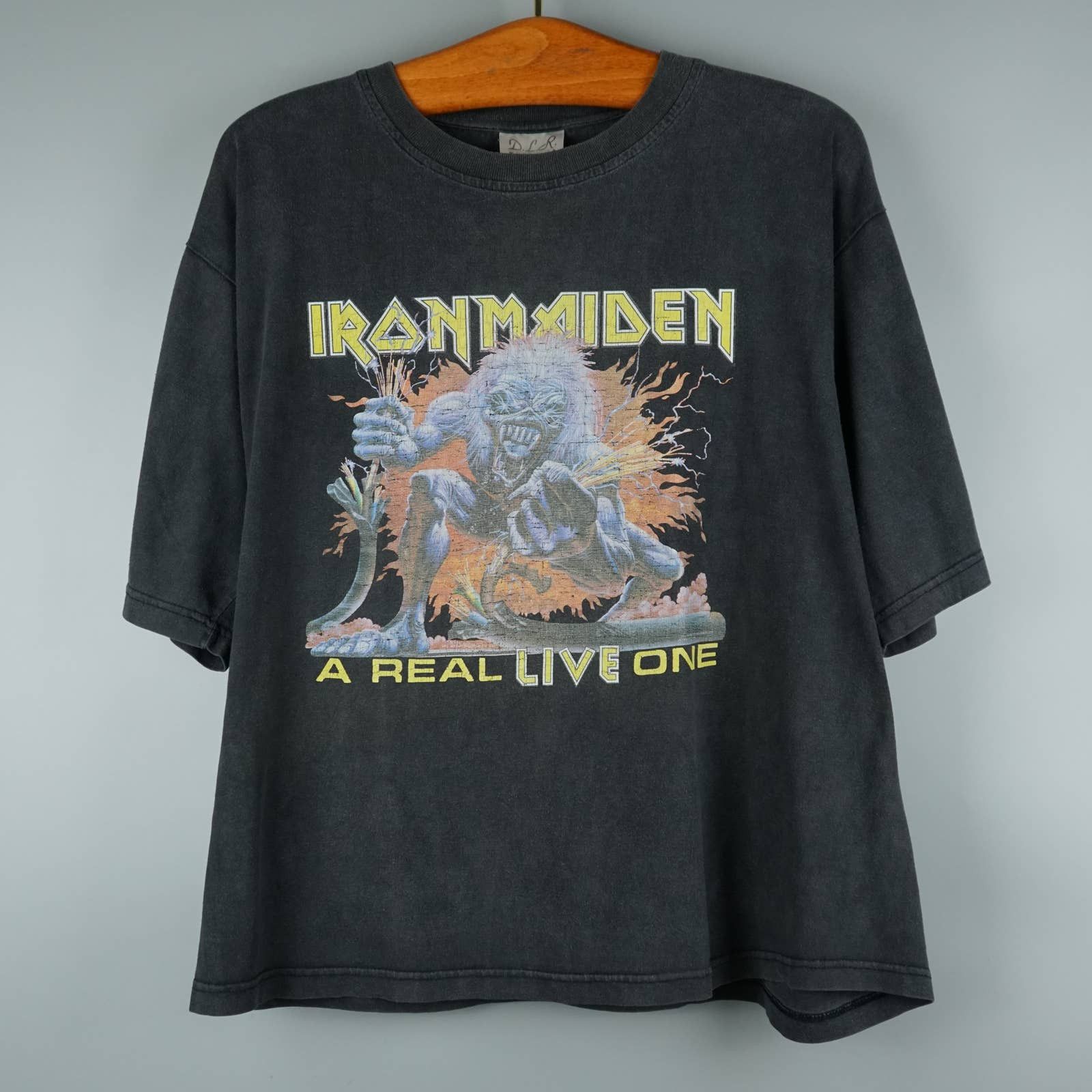 Band Tees × Vintage 1993 Iron Maiden t-shirt A real live one album Size US XL / EU 56 / 4 - 1 Thumbnail