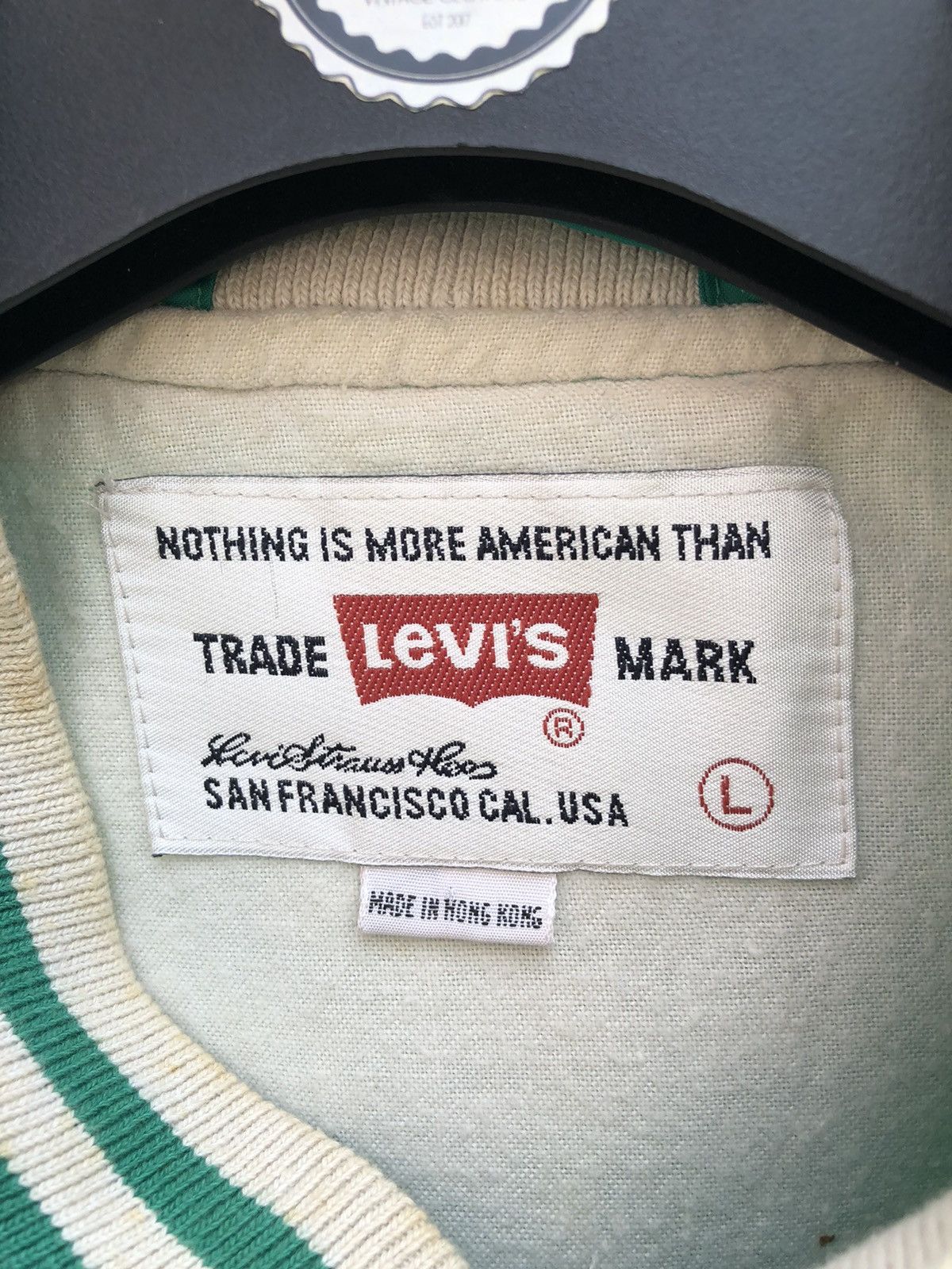 Vintage Vintage 90's Levi's Varsity Jacket Promote Levi's 501 Size US L / EU 52-54 / 3 - 11 Thumbnail