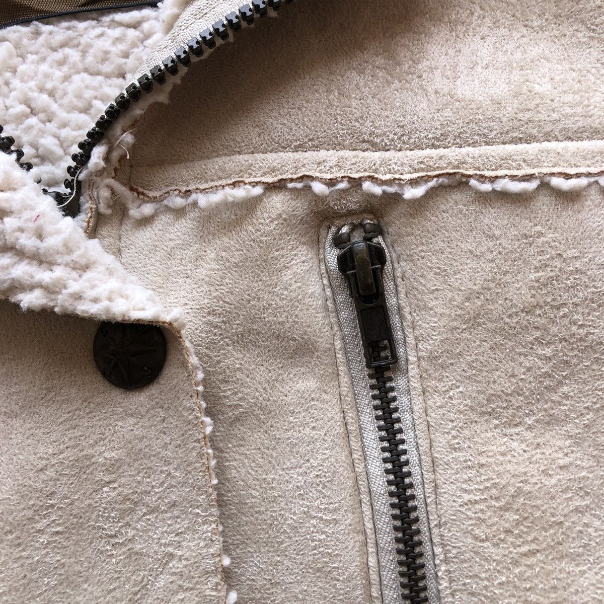 Moleskine Vintage 90's Moleskin Sherpa Jacket Hoodie by Sky Bomber Size US S / EU 44-46 / 1 - 8 Thumbnail