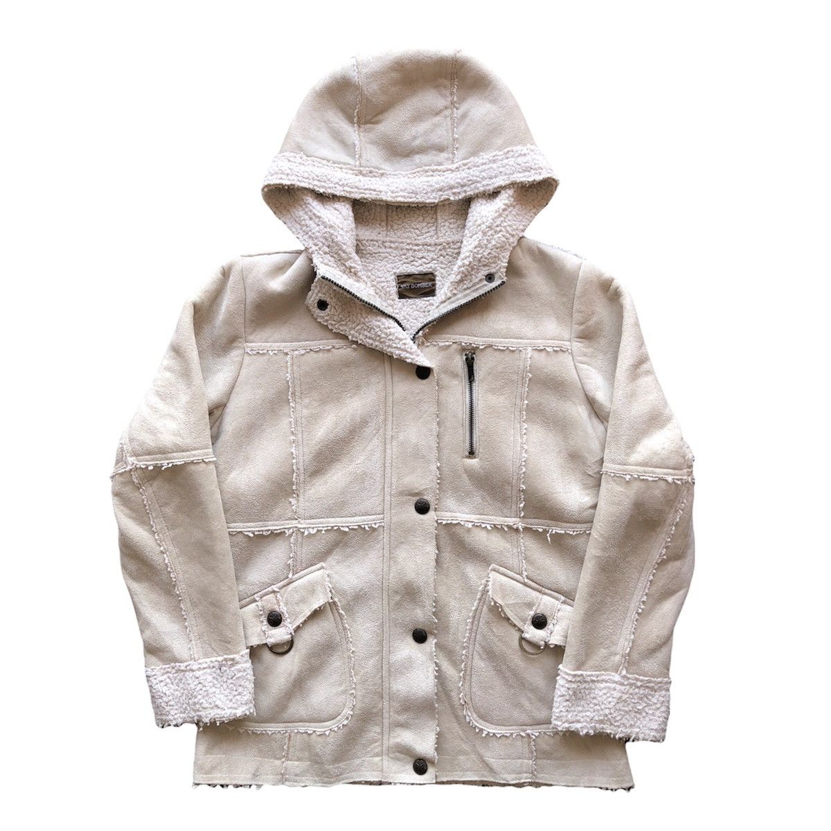 Moleskine Vintage 90's Moleskin Sherpa Jacket Hoodie by Sky Bomber Size US S / EU 44-46 / 1 - 1 Thumbnail