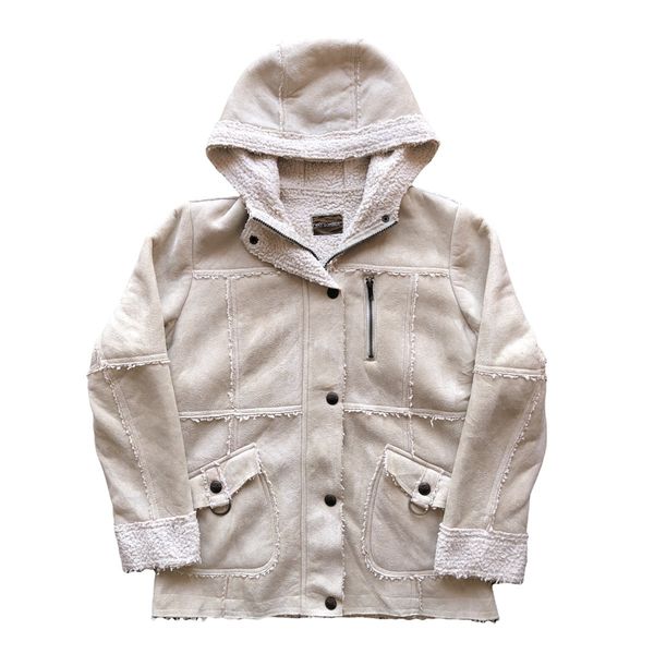 Vintage Vintage 90's Moleskin Sherpa Jacket Hoodie by Sky Bomber Grailed