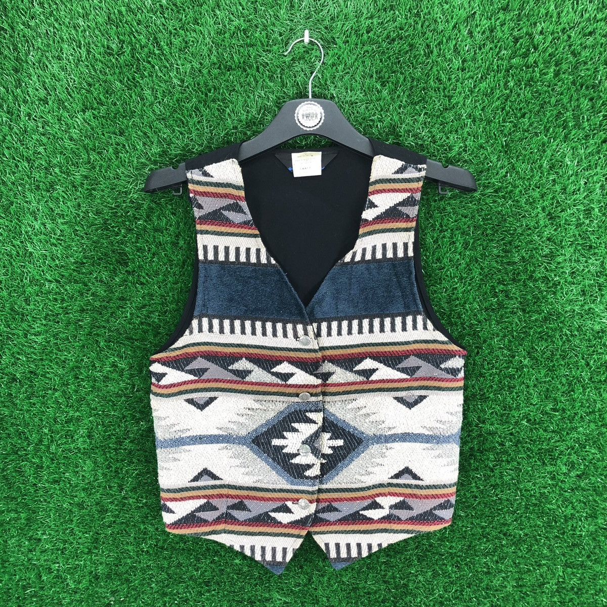 Native Vintage 70's Chimayo Vest Navajo Native by Ropen Size US XXS / EU 40 - 1 Thumbnail