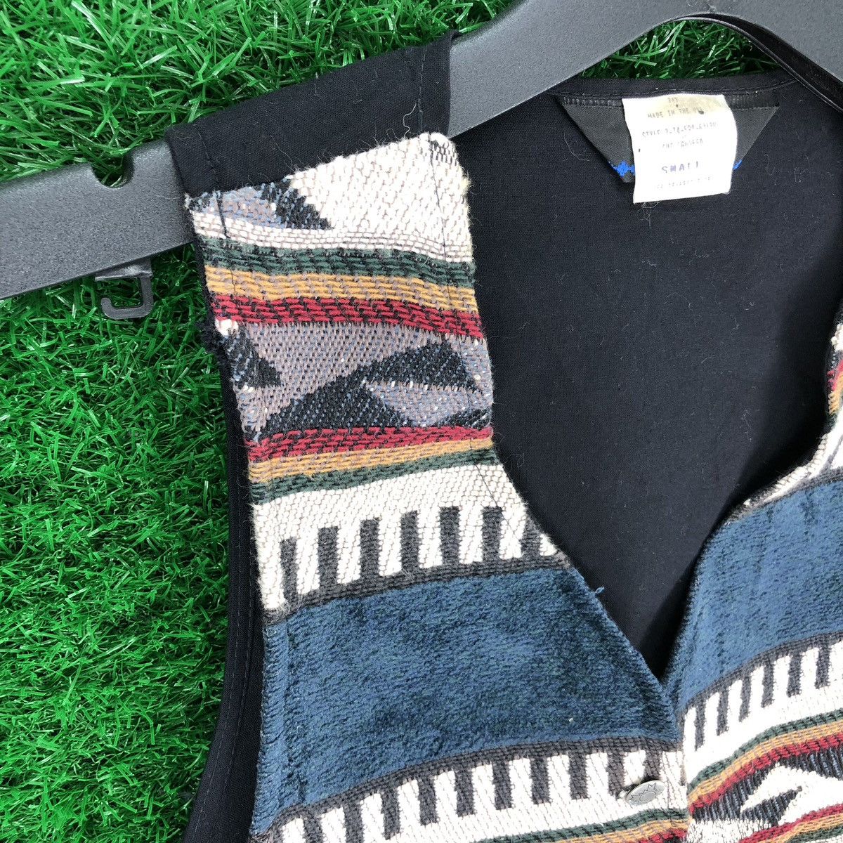 Native Vintage 70's Chimayo Vest Navajo Native by Ropen Size US XXS / EU 40 - 2 Thumbnail
