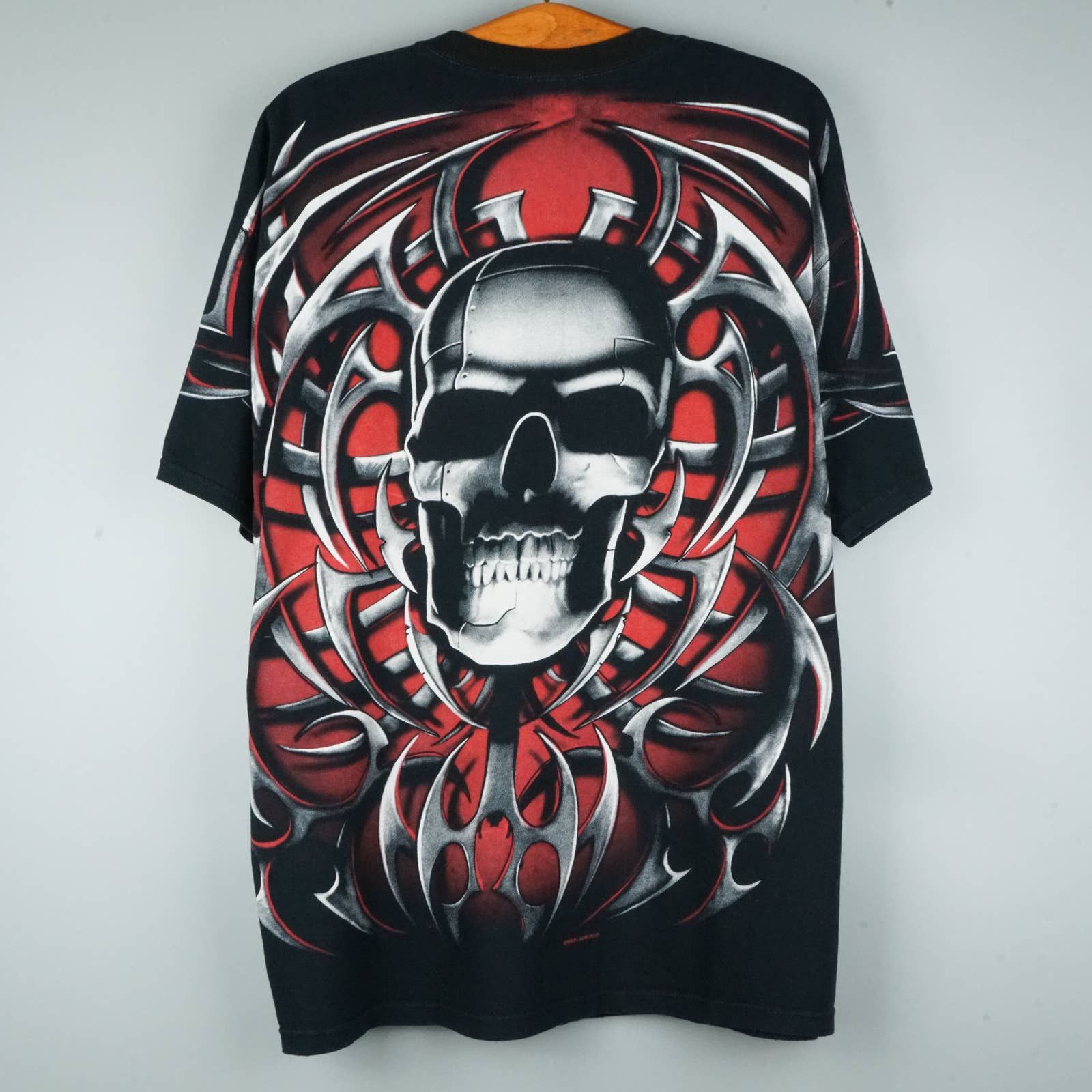 Liquid Blue × Vintage 1998 Liquid Blue Skull t-shirt Size US XXL / EU 58 / 5 - 6 Thumbnail