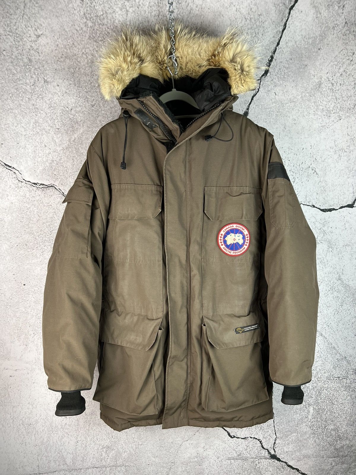 Image of Canada Goose Expedition Parka Brown Jacket, Men's (Size Small)